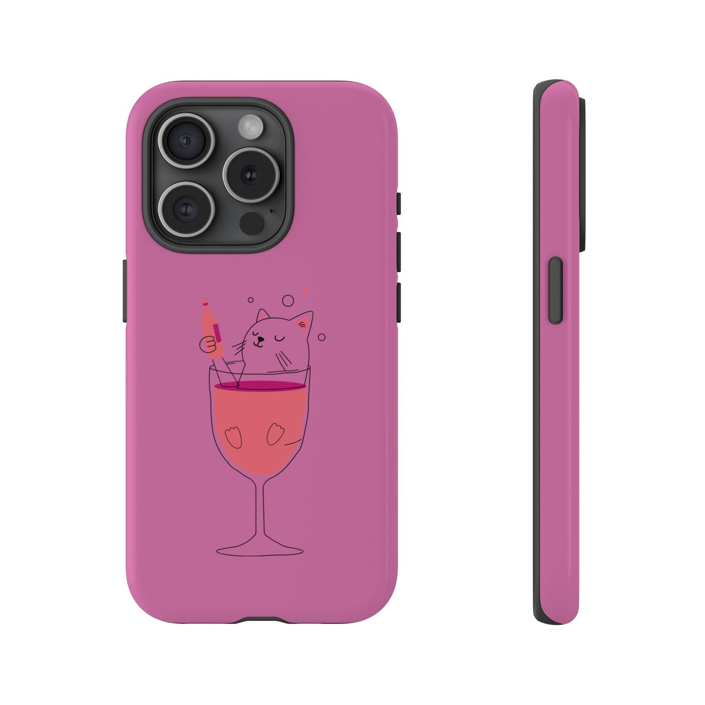 Cute Cat Phone Case, Tough iPhone Case, Cat Lovers Gift, Fun Phone Accessories, Pet Lover's Must-Have, Quirky Cat Art Design