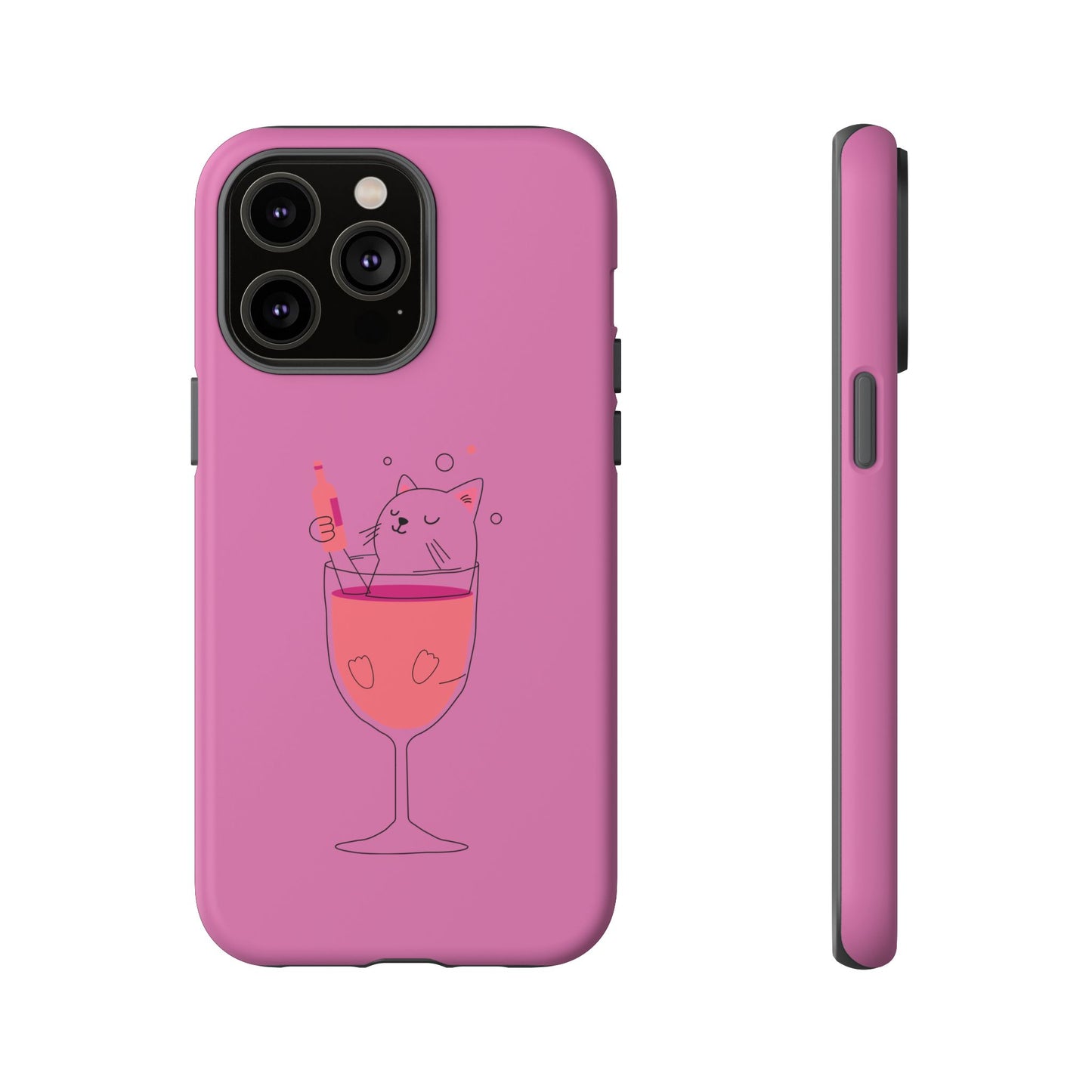 Cute Cat Phone Case, Tough iPhone Case, Cat Lovers Gift, Fun Phone Accessories, Pet Lover's Must-Have, Quirky Cat Art Design