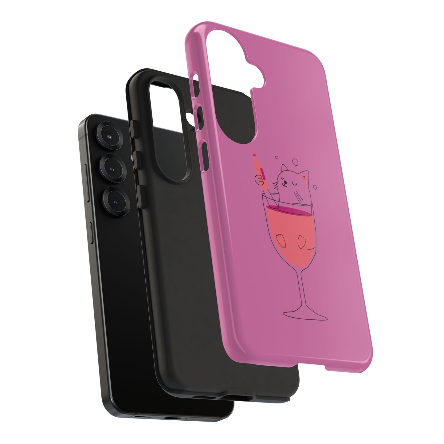 Cute Cat Phone Case, Tough iPhone Case, Cat Lovers Gift, Fun Phone Accessories, Pet Lover's Must-Have, Quirky Cat Art Design