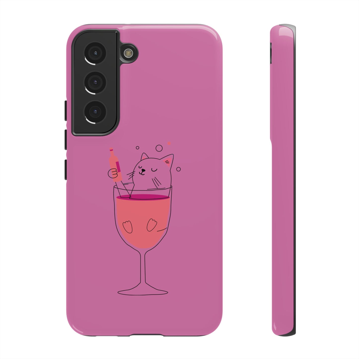 Cute Cat Phone Case, Tough iPhone Case, Cat Lovers Gift, Fun Phone Accessories, Pet Lover's Must-Have, Quirky Cat Art Design