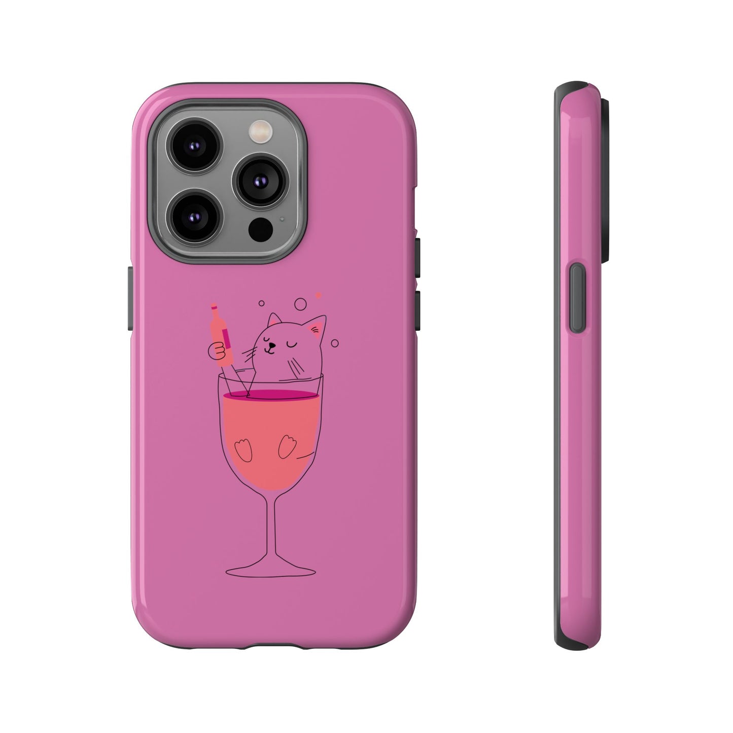 Cute Cat Phone Case, Tough iPhone Case, Cat Lovers Gift, Fun Phone Accessories, Pet Lover's Must-Have, Quirky Cat Art Design