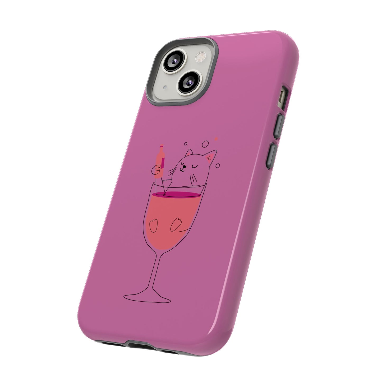 Cute Cat Phone Case, Tough iPhone Case, Cat Lovers Gift, Fun Phone Accessories, Pet Lover's Must-Have, Quirky Cat Art Design