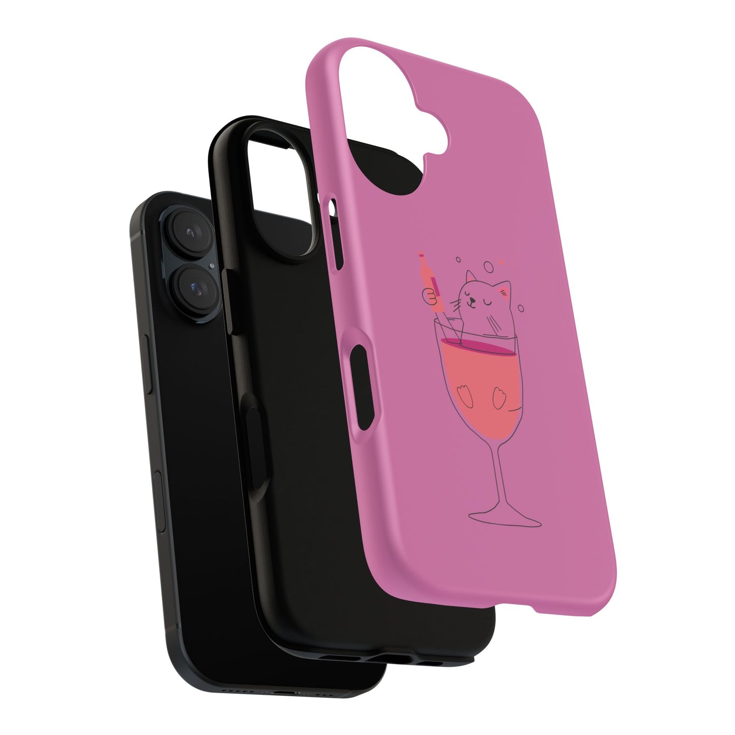 Cute Cat Phone Case, Tough iPhone Case, Cat Lovers Gift, Fun Phone Accessories, Pet Lover's Must-Have, Quirky Cat Art Design