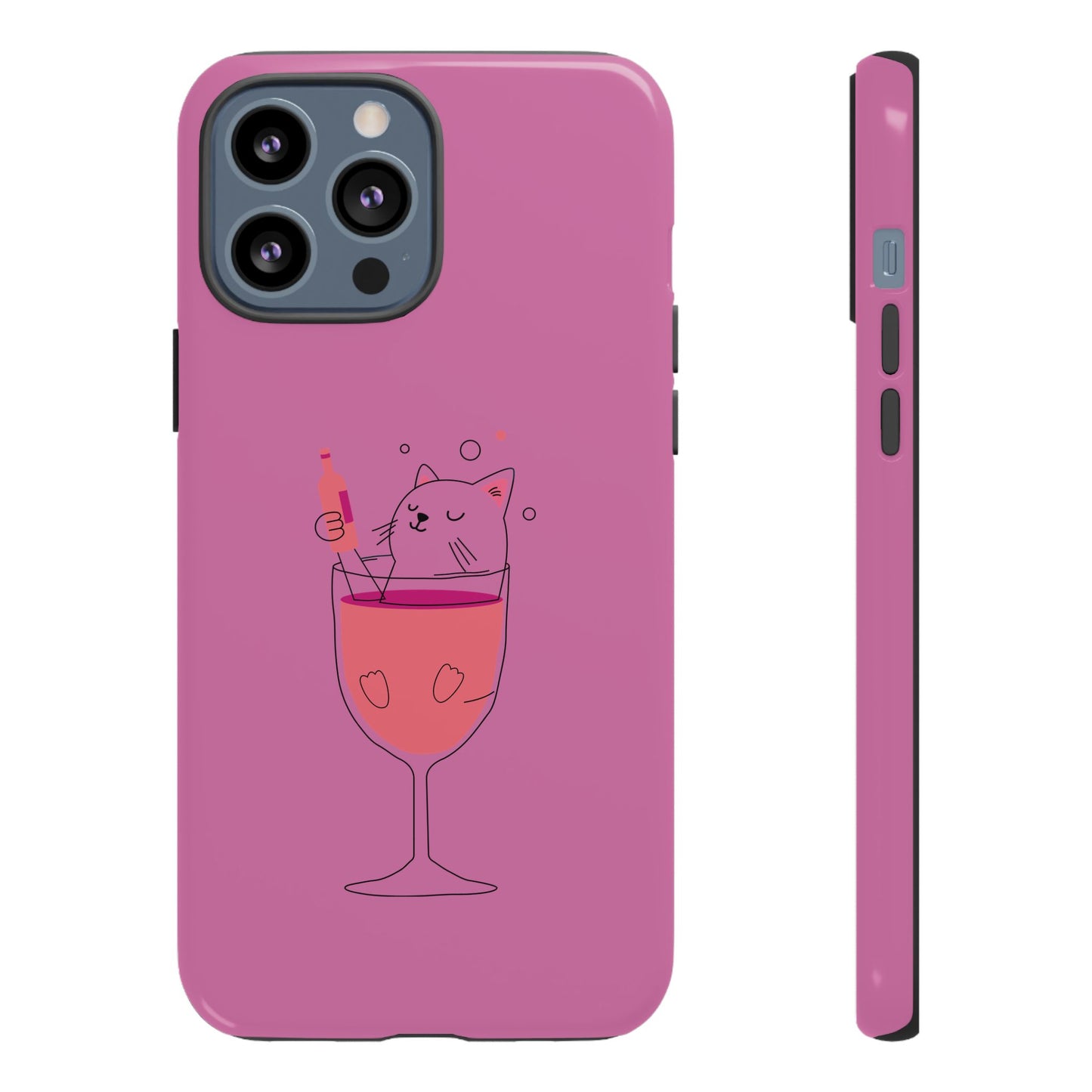 Cute Cat Phone Case, Tough iPhone Case, Cat Lovers Gift, Fun Phone Accessories, Pet Lover's Must-Have, Quirky Cat Art Design