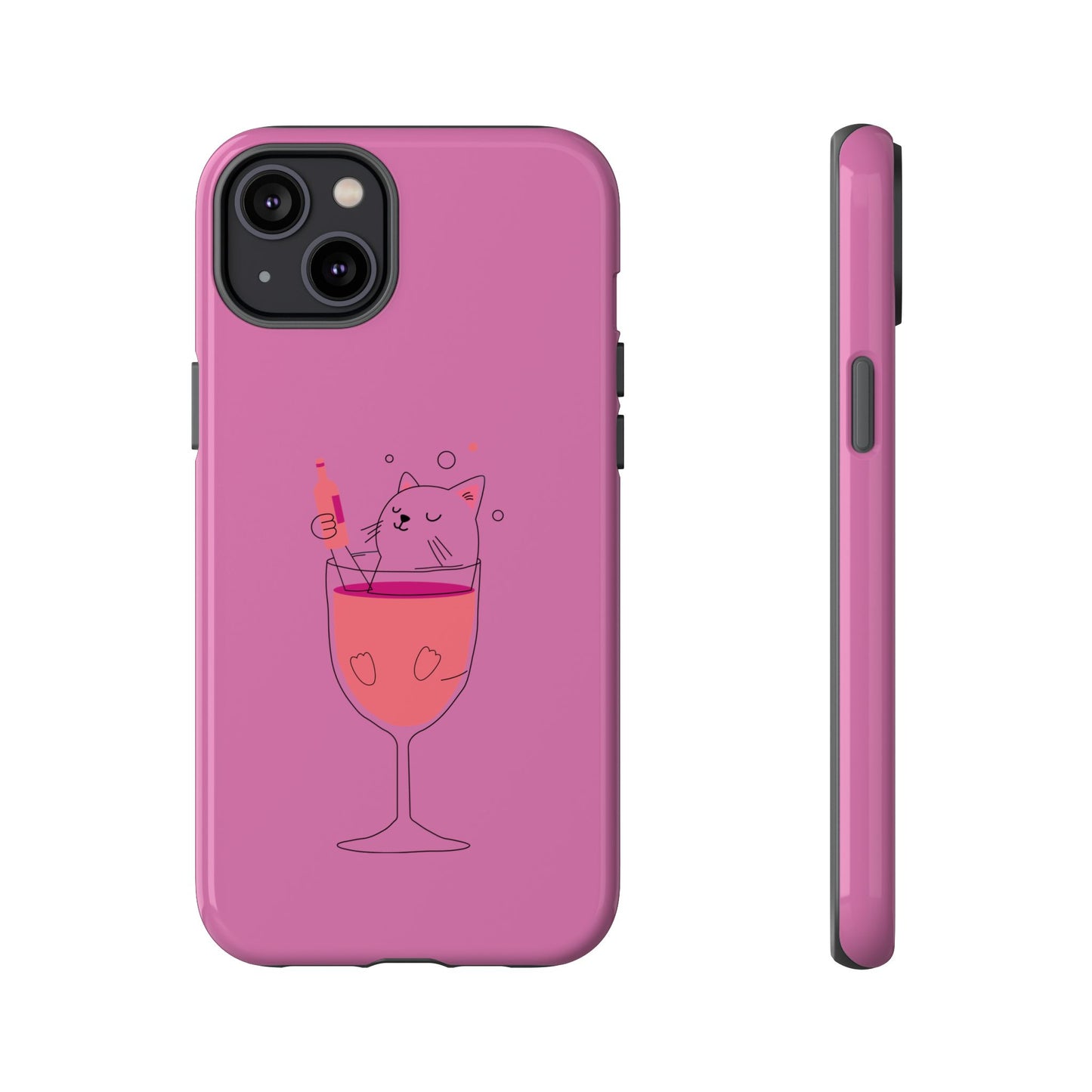 Cute Cat Phone Case, Tough iPhone Case, Cat Lovers Gift, Fun Phone Accessories, Pet Lover's Must-Have, Quirky Cat Art Design