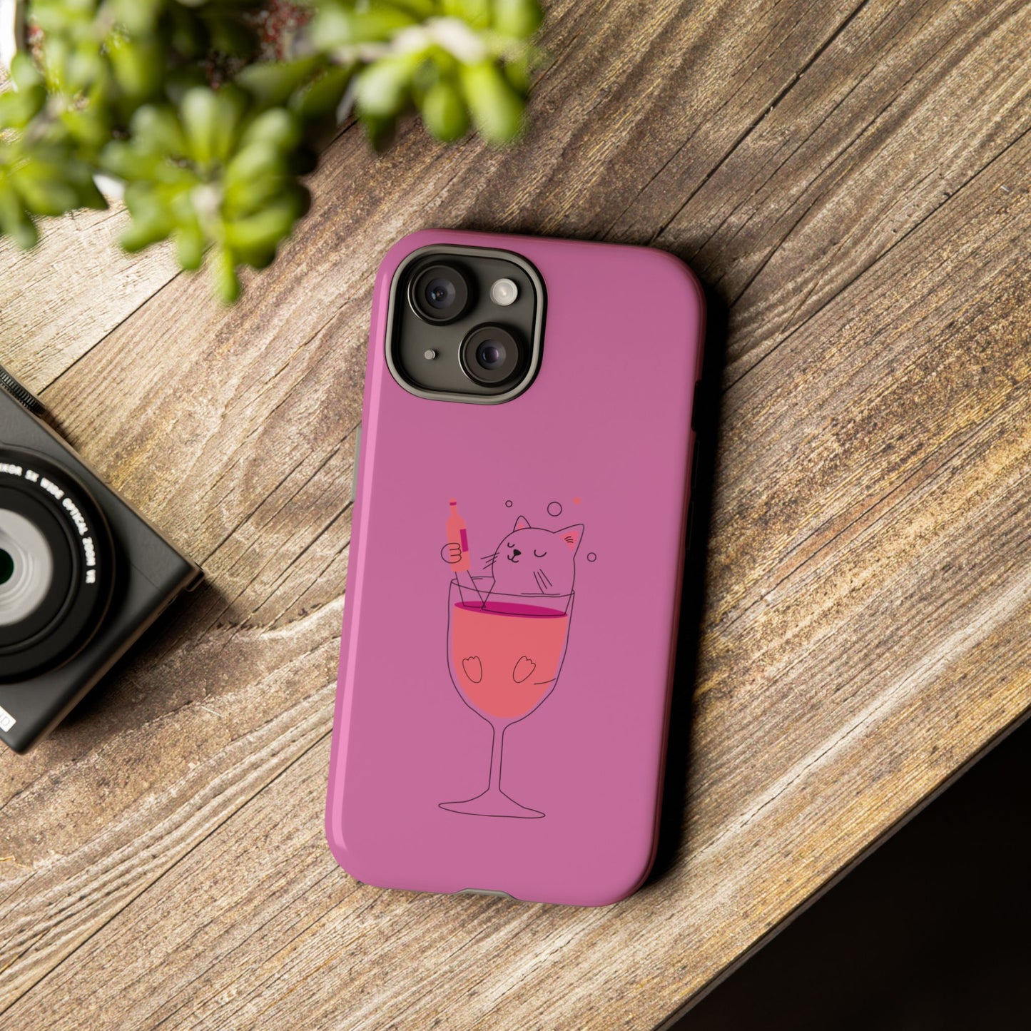 Cute Cat Phone Case, Tough iPhone Case, Cat Lovers Gift, Fun Phone Accessories, Pet Lover's Must-Have, Quirky Cat Art Design