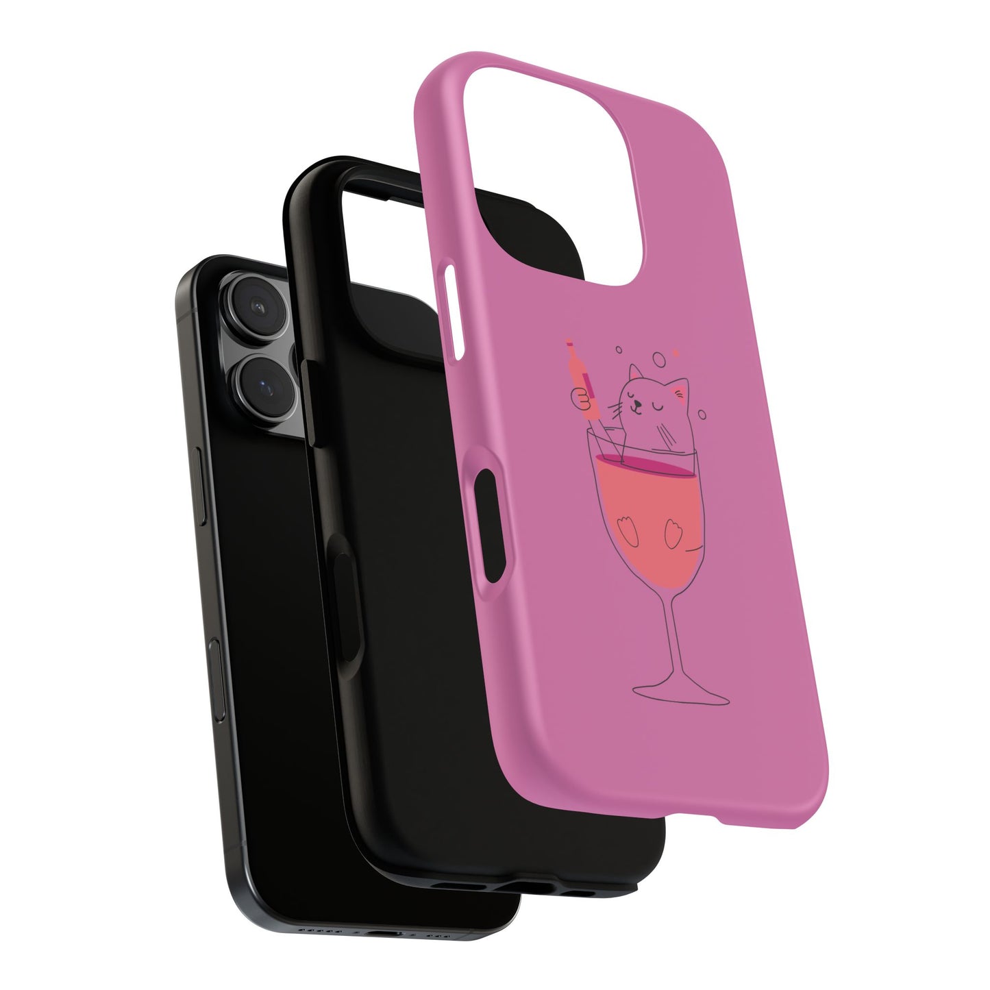 Cute Cat Phone Case, Tough iPhone Case, Cat Lovers Gift, Fun Phone Accessories, Pet Lover's Must-Have, Quirky Cat Art Design