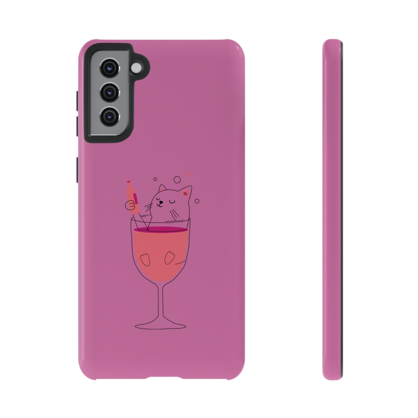 Cute Cat Phone Case, Tough iPhone Case, Cat Lovers Gift, Fun Phone Accessories, Pet Lover's Must-Have, Quirky Cat Art Design