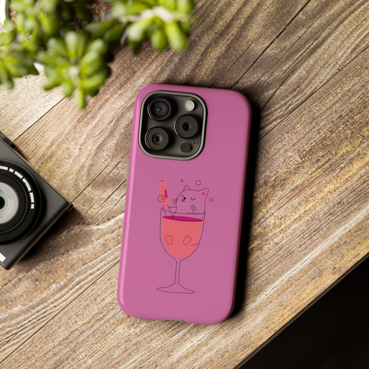 Cute Cat Phone Case, Tough iPhone Case, Cat Lovers Gift, Fun Phone Accessories, Pet Lover's Must-Have, Quirky Cat Art Design