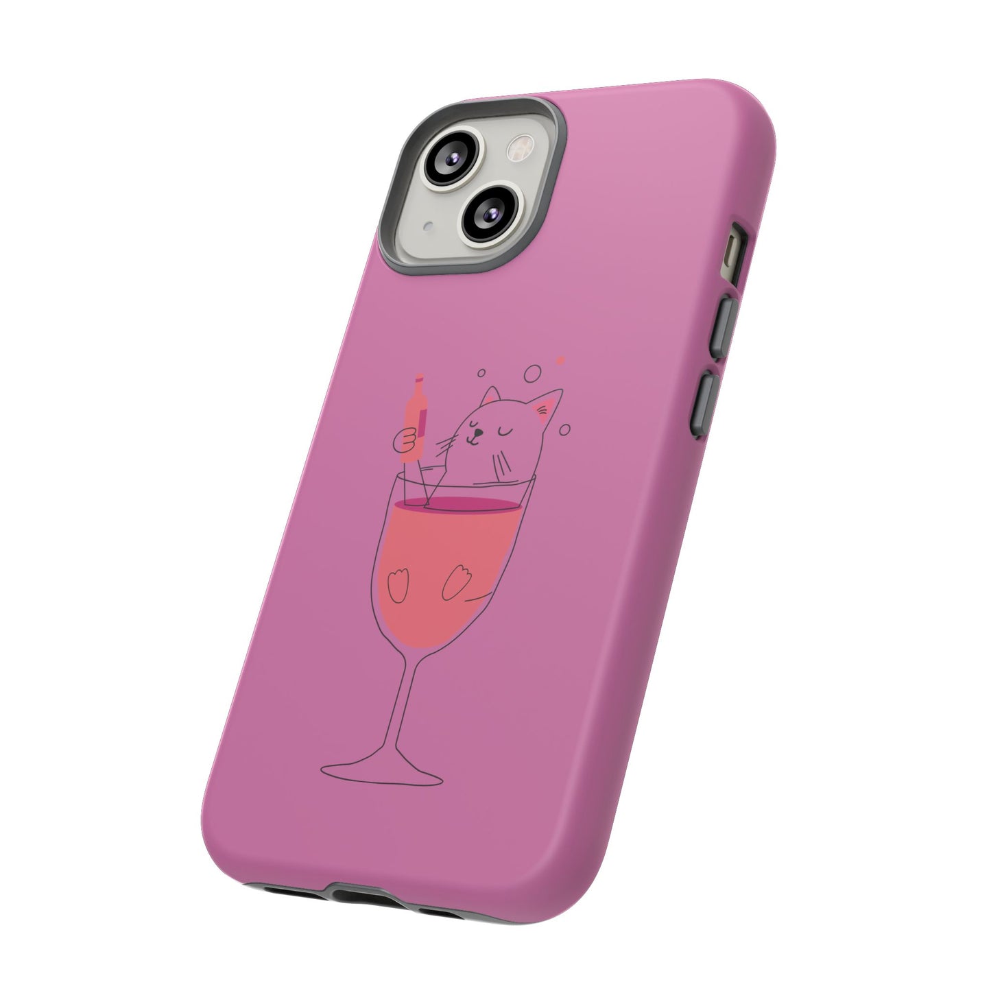 Cute Cat Phone Case, Tough iPhone Case, Cat Lovers Gift, Fun Phone Accessories, Pet Lover's Must-Have, Quirky Cat Art Design