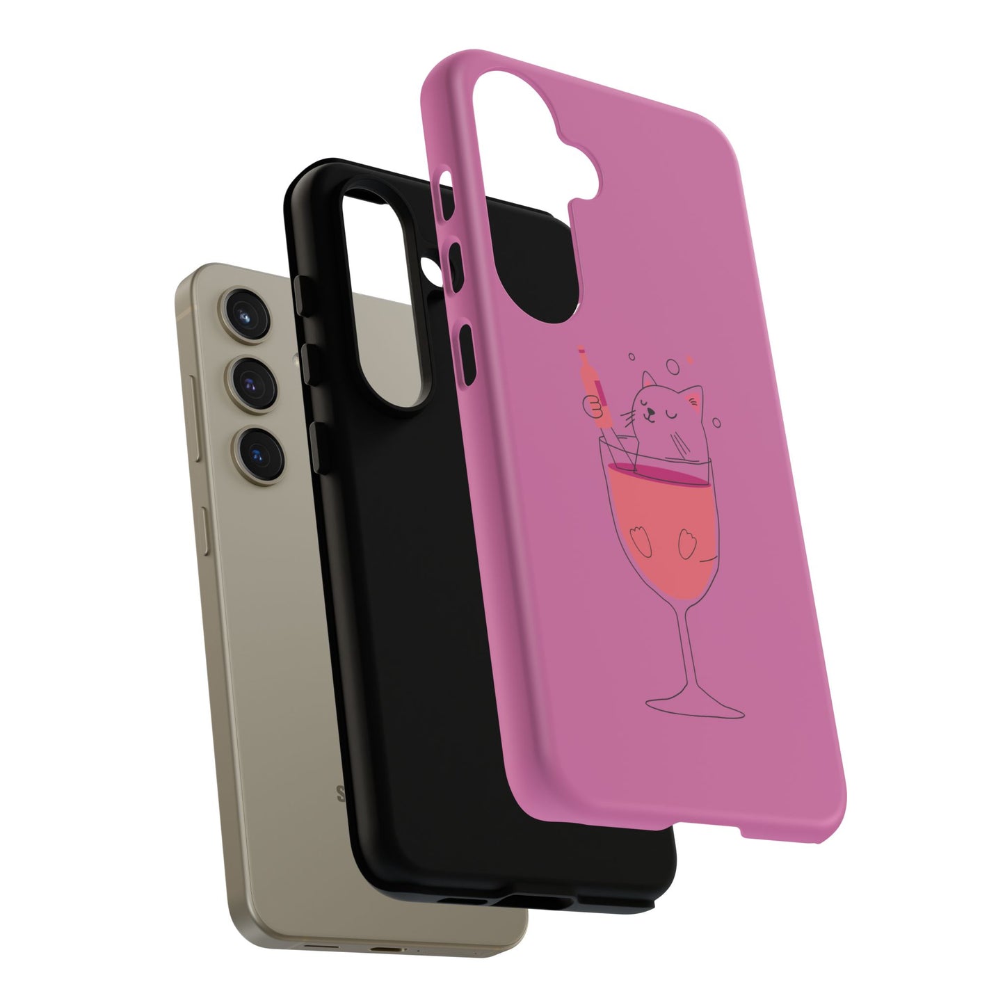 Cute Cat Phone Case, Tough iPhone Case, Cat Lovers Gift, Fun Phone Accessories, Pet Lover's Must-Have, Quirky Cat Art Design