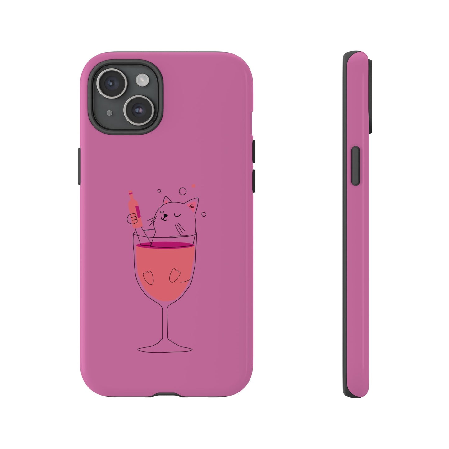 Cute Cat Phone Case, Tough iPhone Case, Cat Lovers Gift, Fun Phone Accessories, Pet Lover's Must-Have, Quirky Cat Art Design