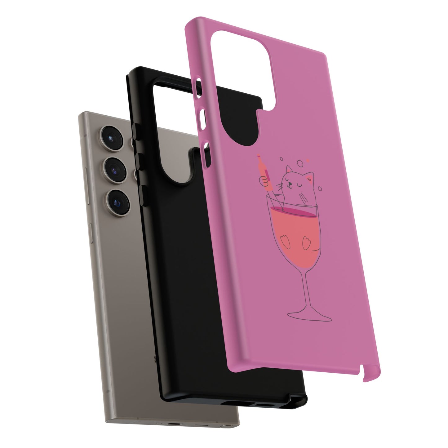 Cute Cat Phone Case, Tough iPhone Case, Cat Lovers Gift, Fun Phone Accessories, Pet Lover's Must-Have, Quirky Cat Art Design
