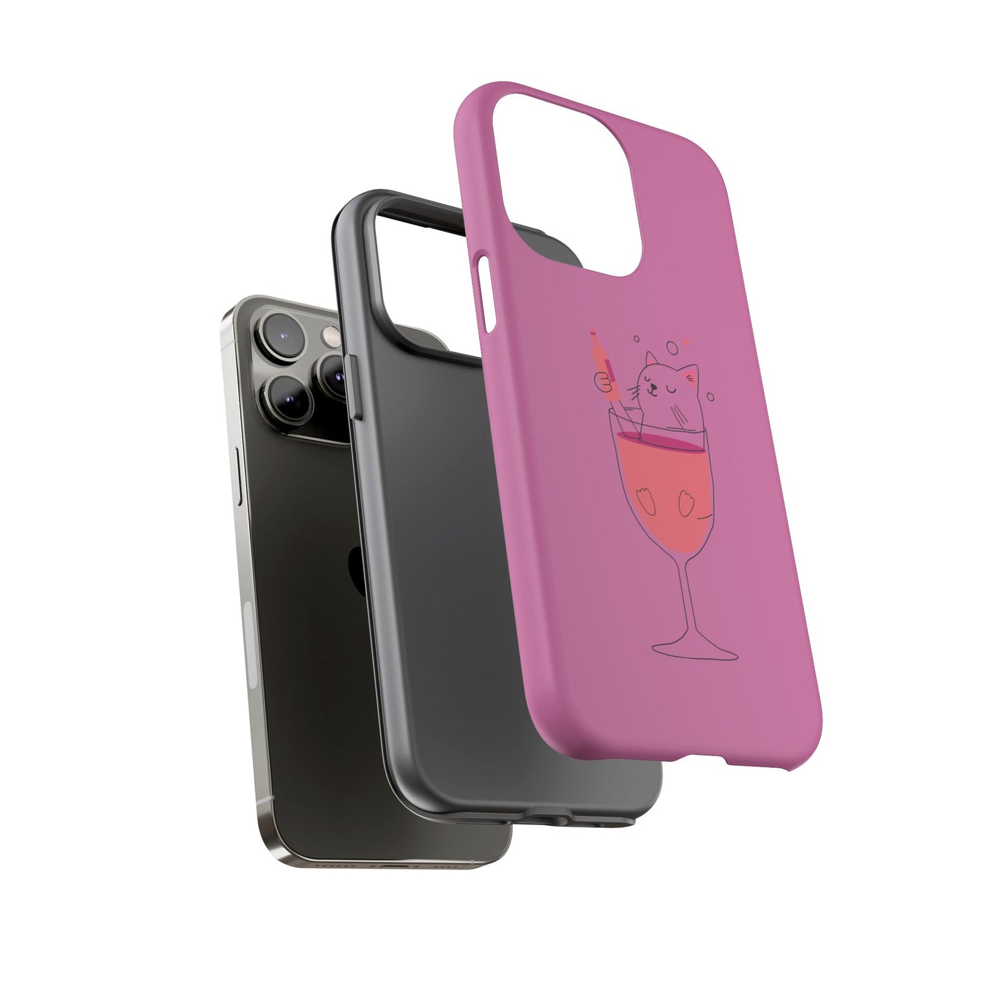 Cute Cat Phone Case, Tough iPhone Case, Cat Lovers Gift, Fun Phone Accessories, Pet Lover's Must-Have, Quirky Cat Art Design
