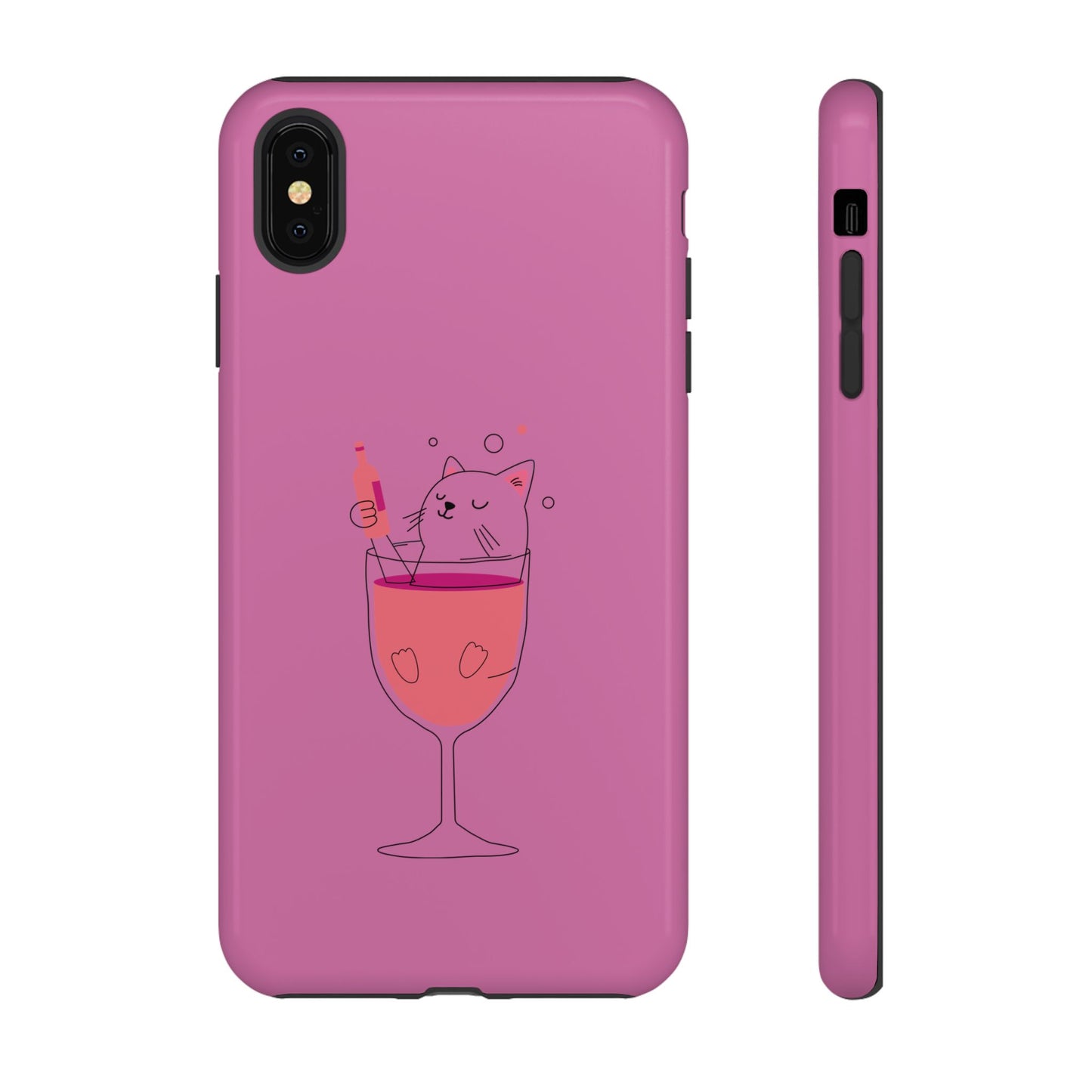 Cute Cat Phone Case, Tough iPhone Case, Cat Lovers Gift, Fun Phone Accessories, Pet Lover's Must-Have, Quirky Cat Art Design