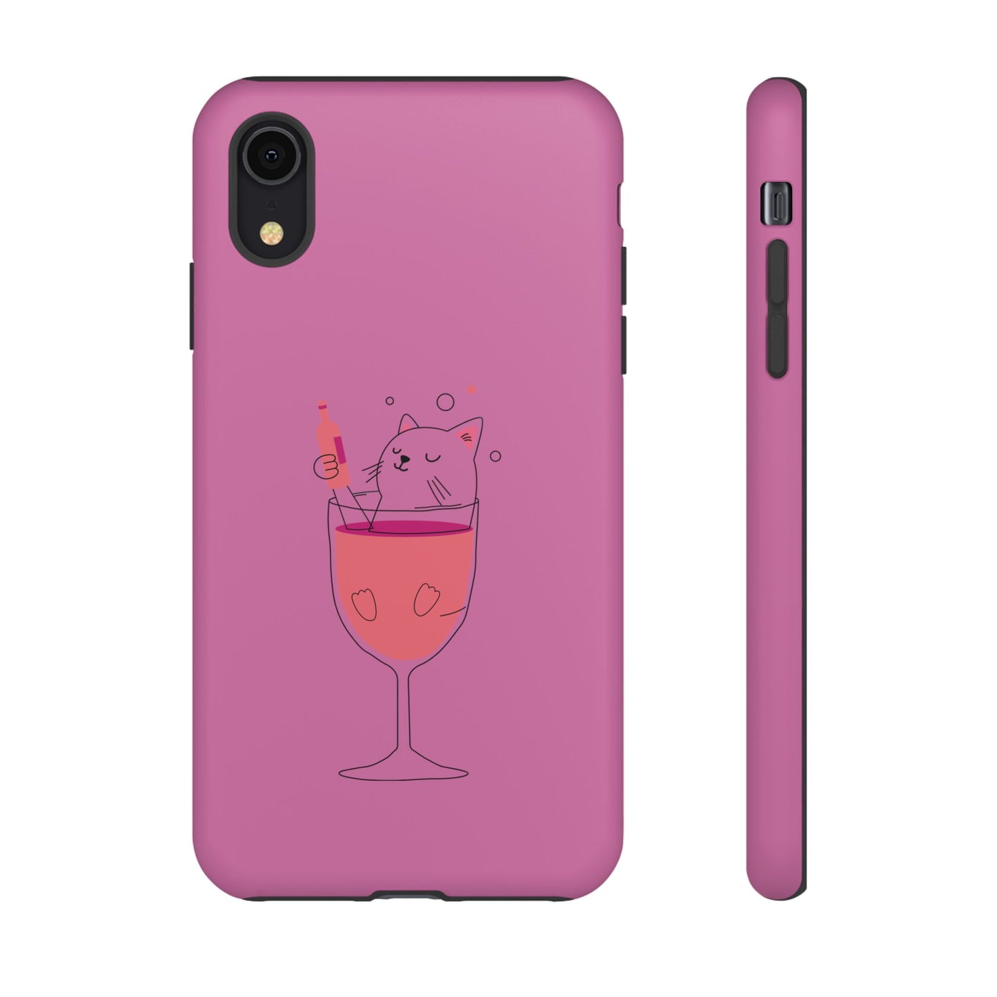 Cute Cat Phone Case, Tough iPhone Case, Cat Lovers Gift, Fun Phone Accessories, Pet Lover's Must-Have, Quirky Cat Art Design