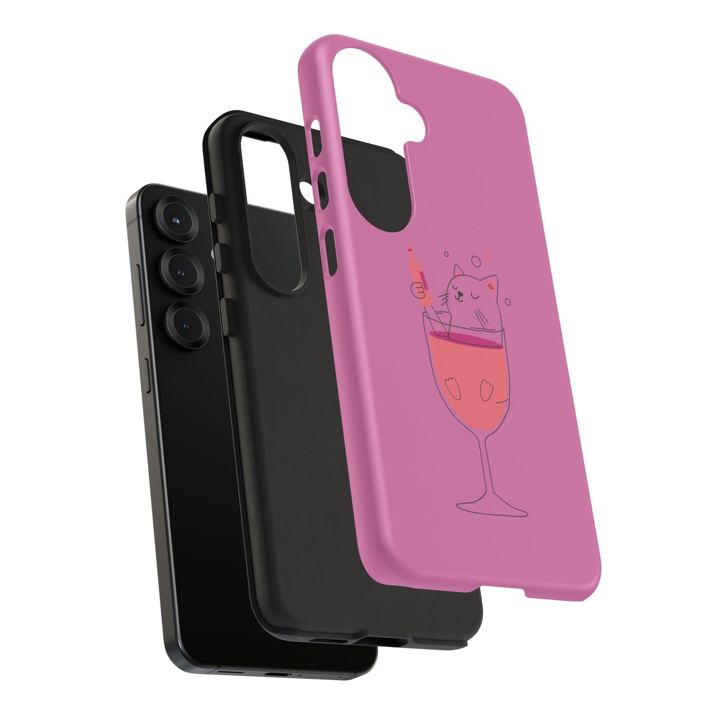Cute Cat Phone Case, Tough iPhone Case, Cat Lovers Gift, Fun Phone Accessories, Pet Lover's Must-Have, Quirky Cat Art Design