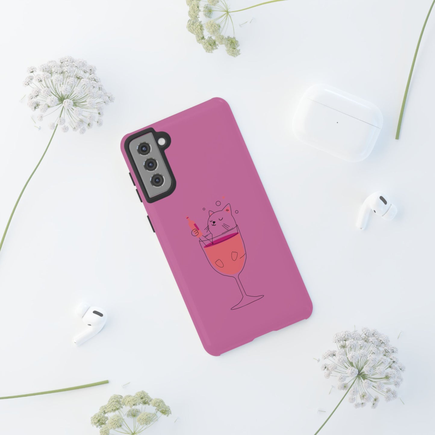 Cute Cat Phone Case, Tough iPhone Case, Cat Lovers Gift, Fun Phone Accessories, Pet Lover's Must-Have, Quirky Cat Art Design