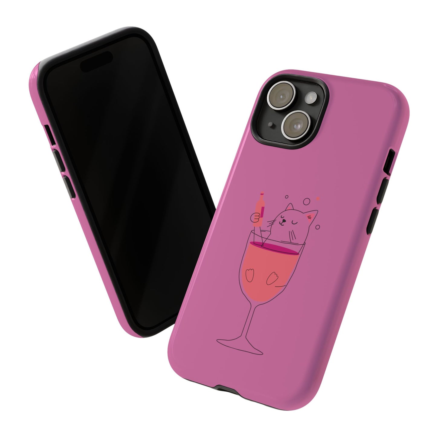 Cute Cat Phone Case, Tough iPhone Case, Cat Lovers Gift, Fun Phone Accessories, Pet Lover's Must-Have, Quirky Cat Art Design