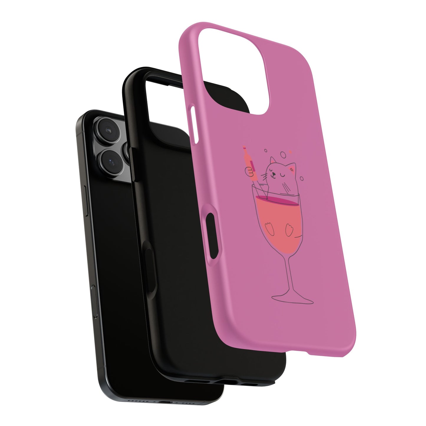 Cute Cat Phone Case, Tough iPhone Case, Cat Lovers Gift, Fun Phone Accessories, Pet Lover's Must-Have, Quirky Cat Art Design