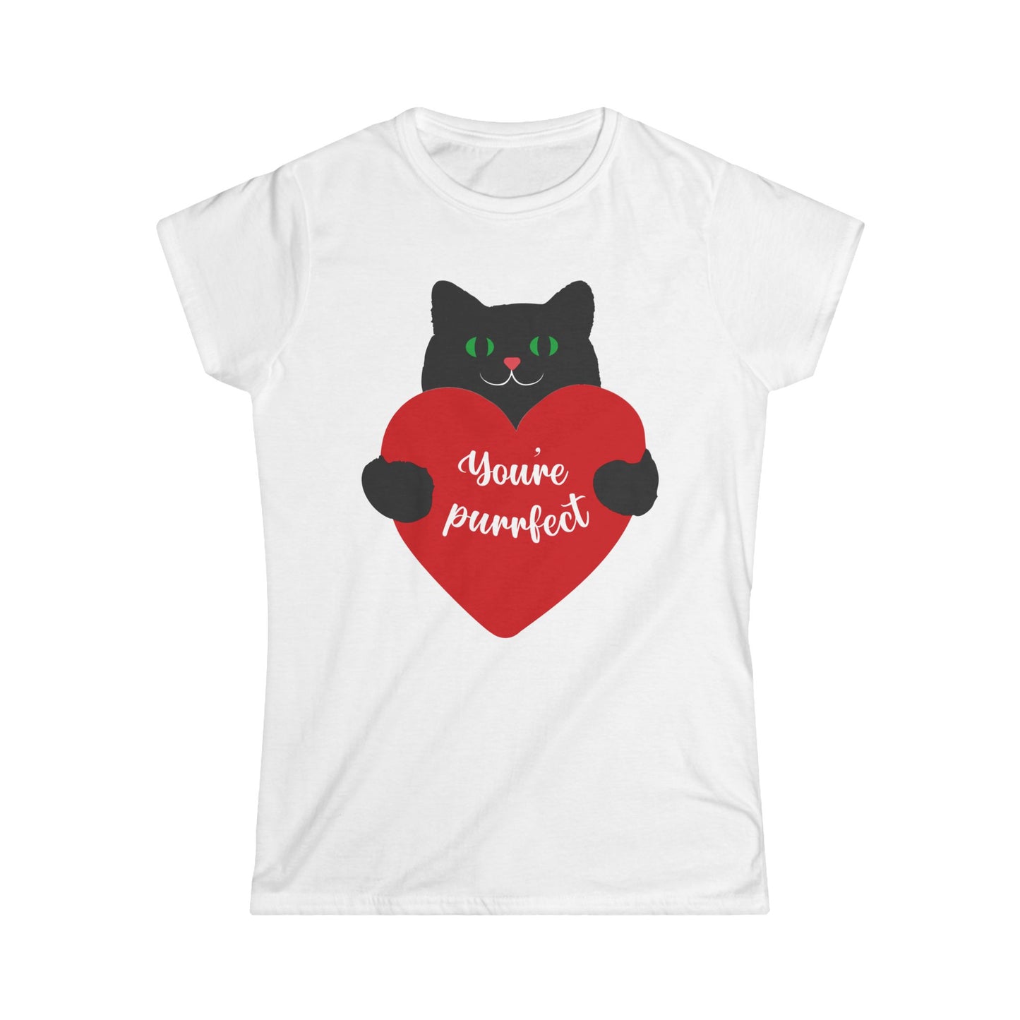 Cute Cat Women's Tee - 'You're Purrfect', Gift for Cat Lovers, Animal Lover Shirt, Fun Graphic Tee, Birthday Gift