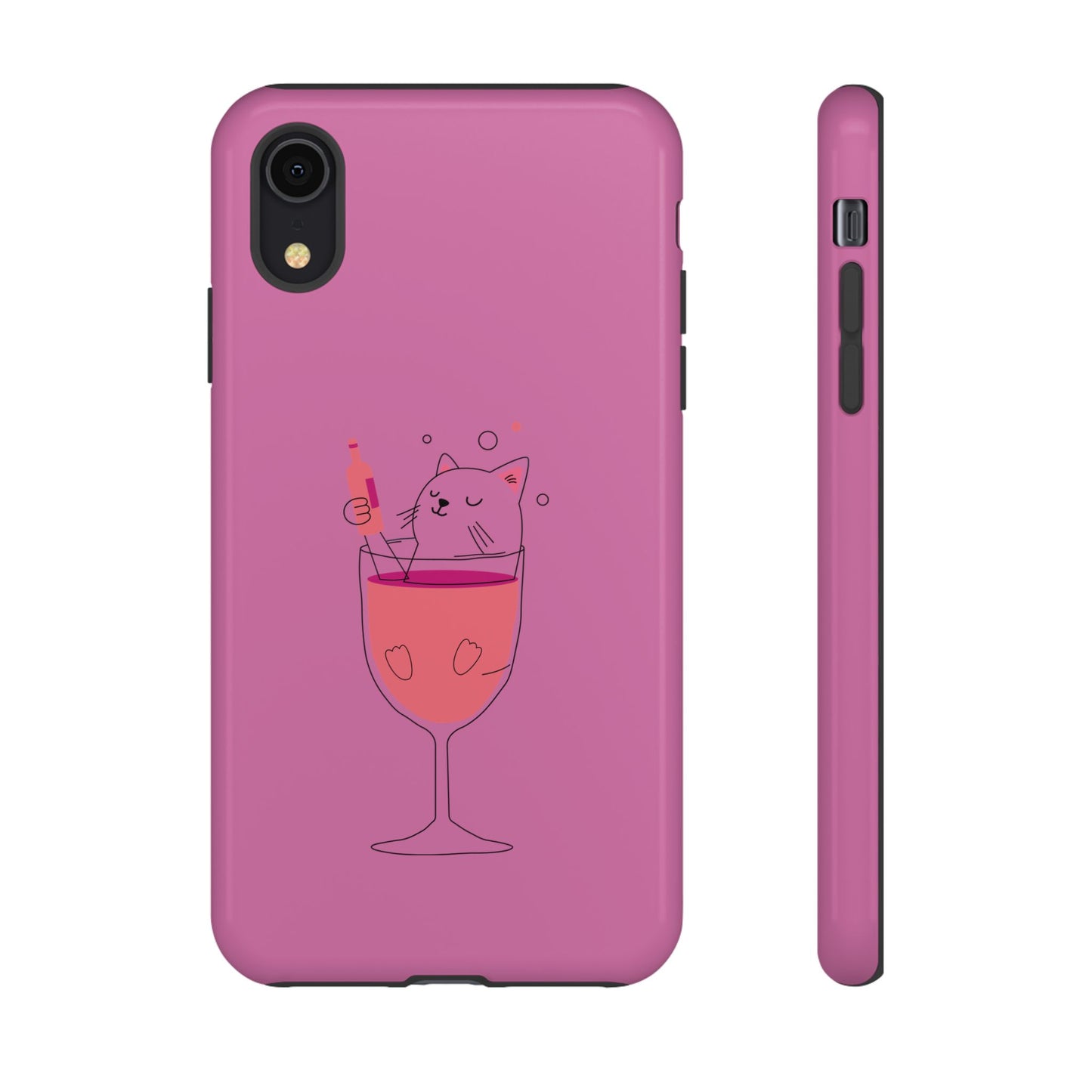 Cute Cat Phone Case, Tough iPhone Case, Cat Lovers Gift, Fun Phone Accessories, Pet Lover's Must-Have, Quirky Cat Art Design