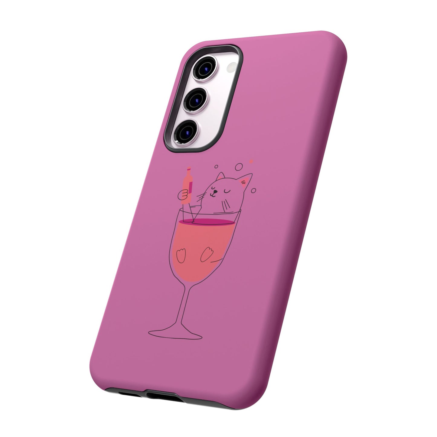 Cute Cat Phone Case, Tough iPhone Case, Cat Lovers Gift, Fun Phone Accessories, Pet Lover's Must-Have, Quirky Cat Art Design