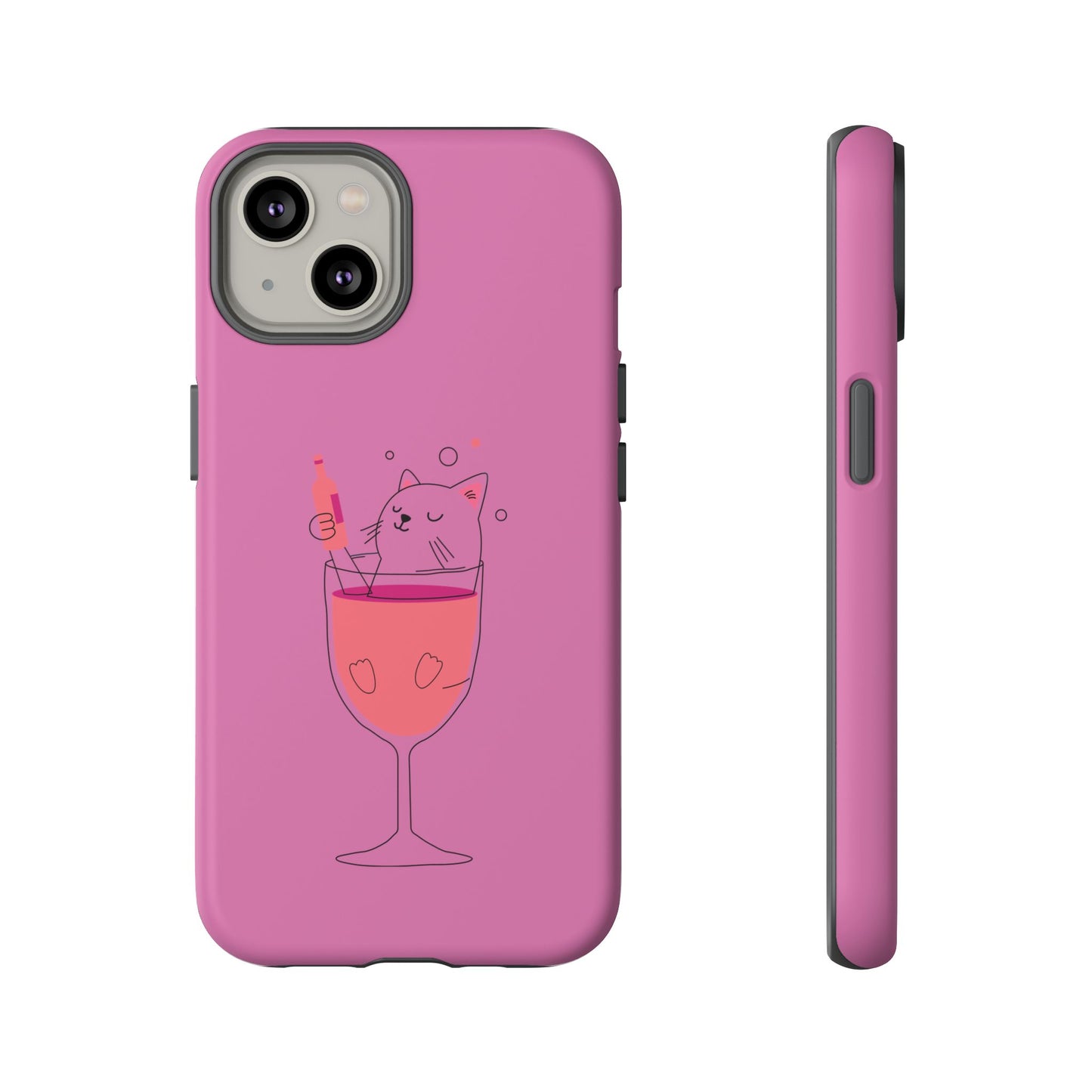 Cute Cat Phone Case, Tough iPhone Case, Cat Lovers Gift, Fun Phone Accessories, Pet Lover's Must-Have, Quirky Cat Art Design