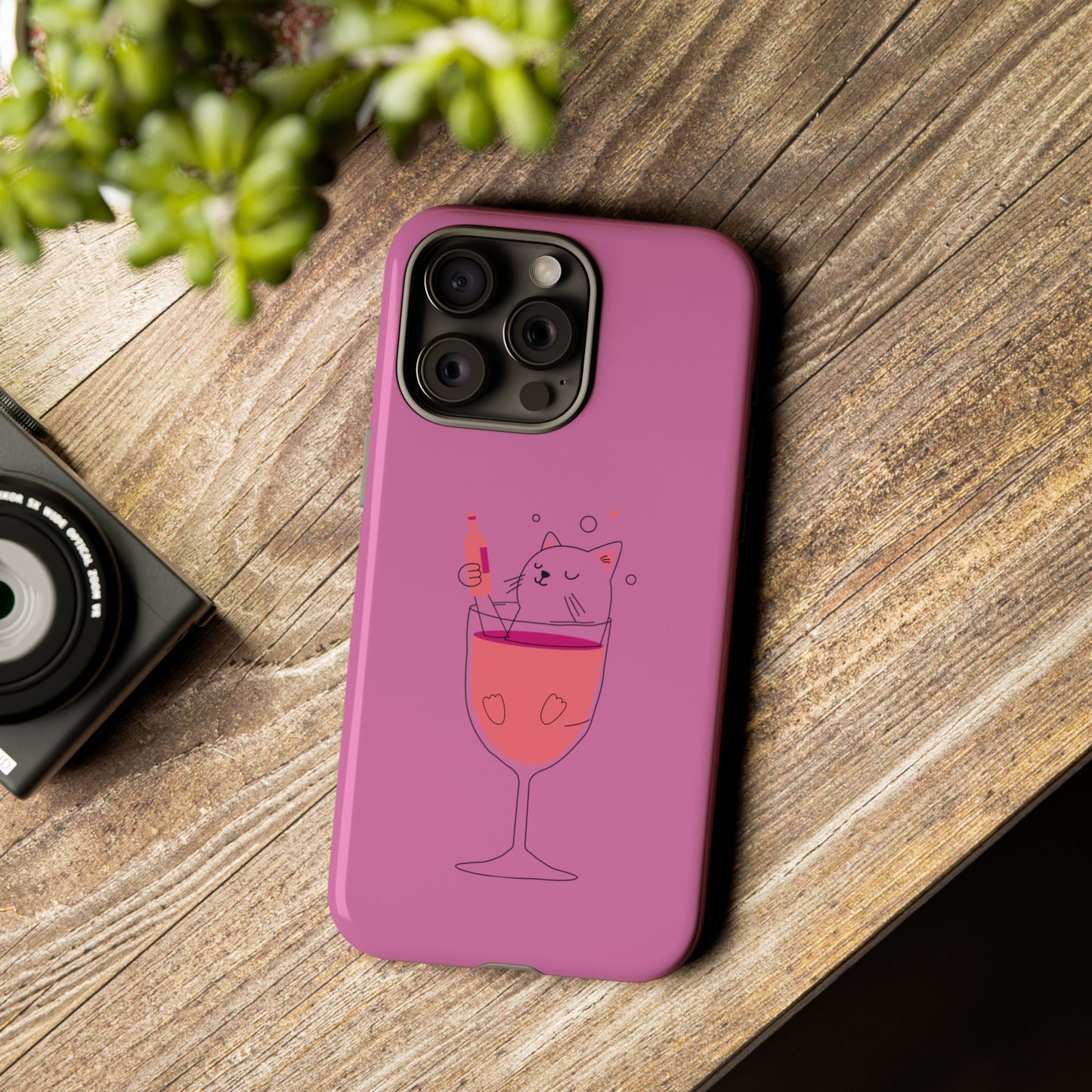 Cute Cat Phone Case, Tough iPhone Case, Cat Lovers Gift, Fun Phone Accessories, Pet Lover's Must-Have, Quirky Cat Art Design
