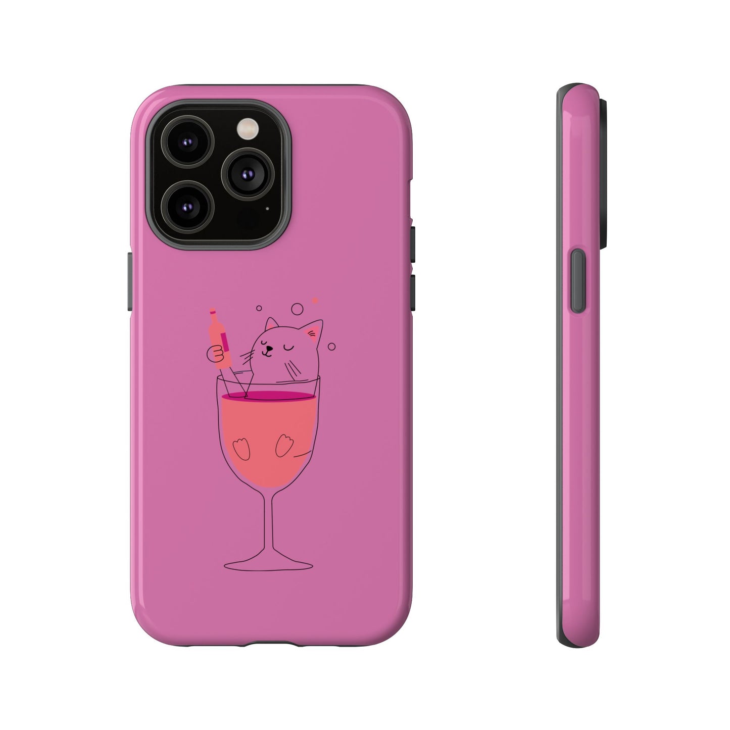 Cute Cat Phone Case, Tough iPhone Case, Cat Lovers Gift, Fun Phone Accessories, Pet Lover's Must-Have, Quirky Cat Art Design