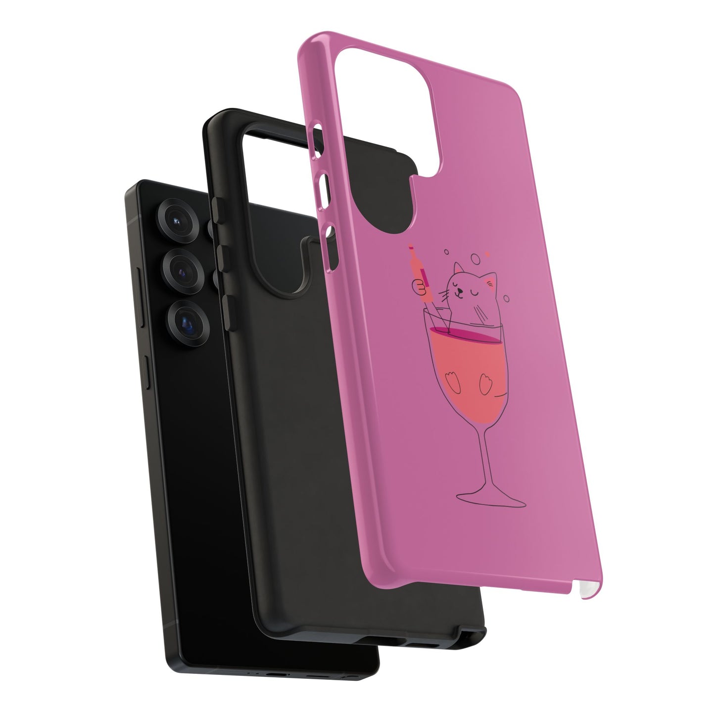 Cute Cat Phone Case, Tough iPhone Case, Cat Lovers Gift, Fun Phone Accessories, Pet Lover's Must-Have, Quirky Cat Art Design