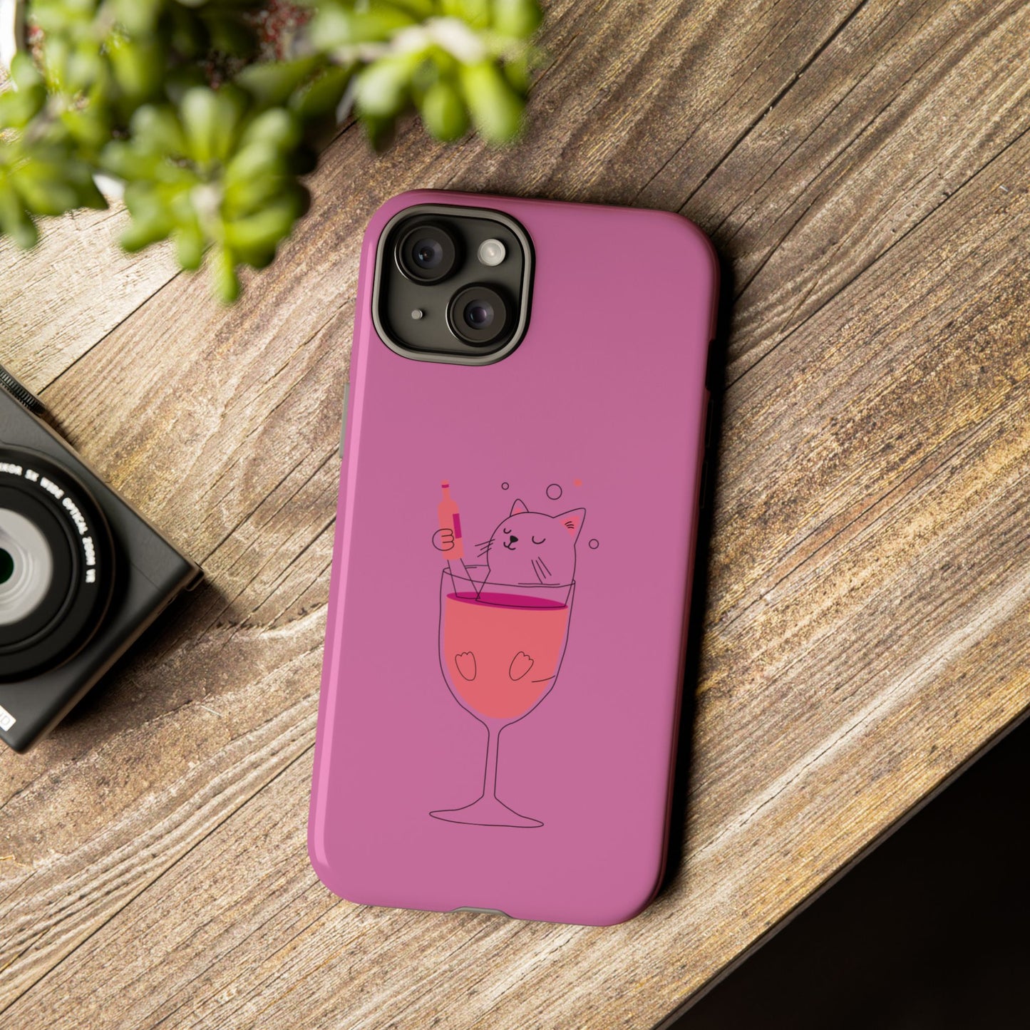 Cute Cat Phone Case, Tough iPhone Case, Cat Lovers Gift, Fun Phone Accessories, Pet Lover's Must-Have, Quirky Cat Art Design