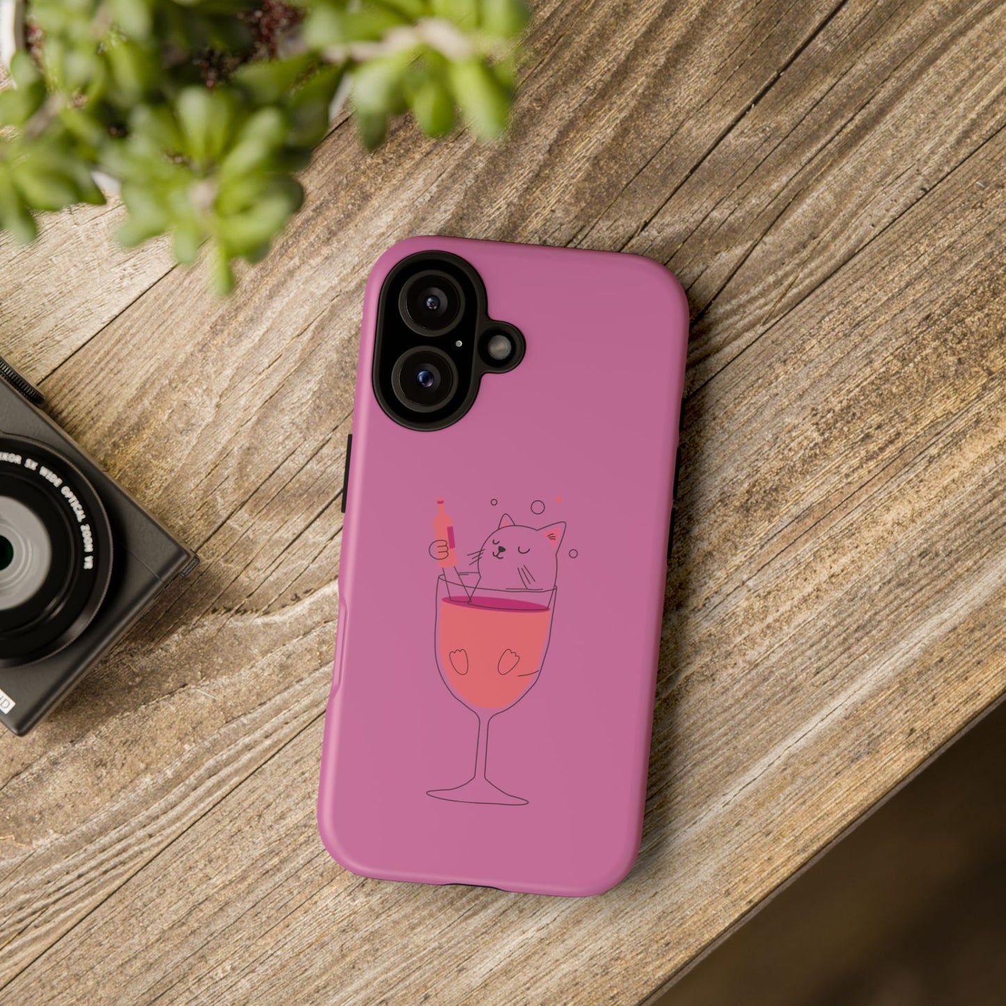 Cute Cat Phone Case, Tough iPhone Case, Cat Lovers Gift, Fun Phone Accessories, Pet Lover's Must-Have, Quirky Cat Art Design