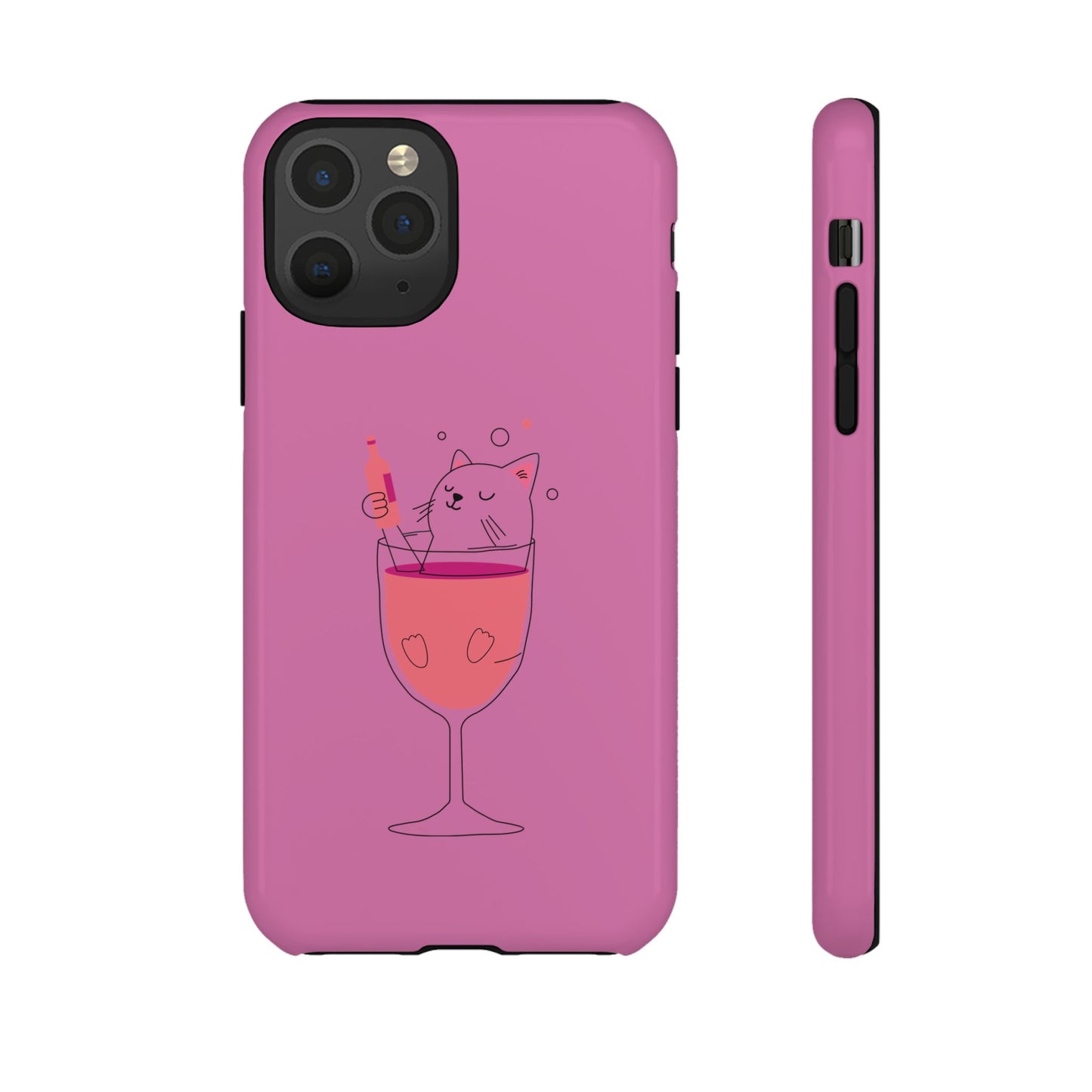 Cute Cat Phone Case, Tough iPhone Case, Cat Lovers Gift, Fun Phone Accessories, Pet Lover's Must-Have, Quirky Cat Art Design