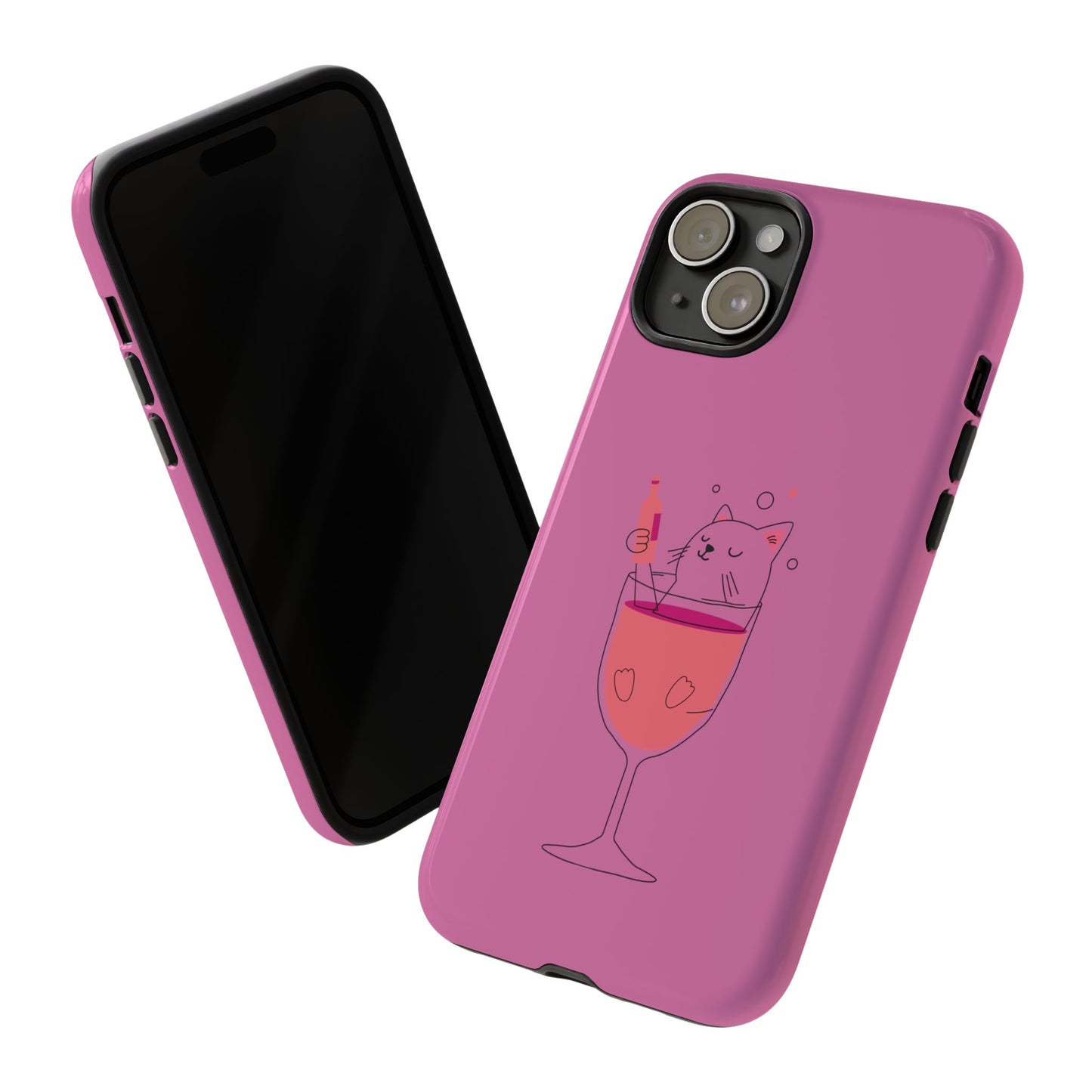 Cute Cat Phone Case, Tough iPhone Case, Cat Lovers Gift, Fun Phone Accessories, Pet Lover's Must-Have, Quirky Cat Art Design