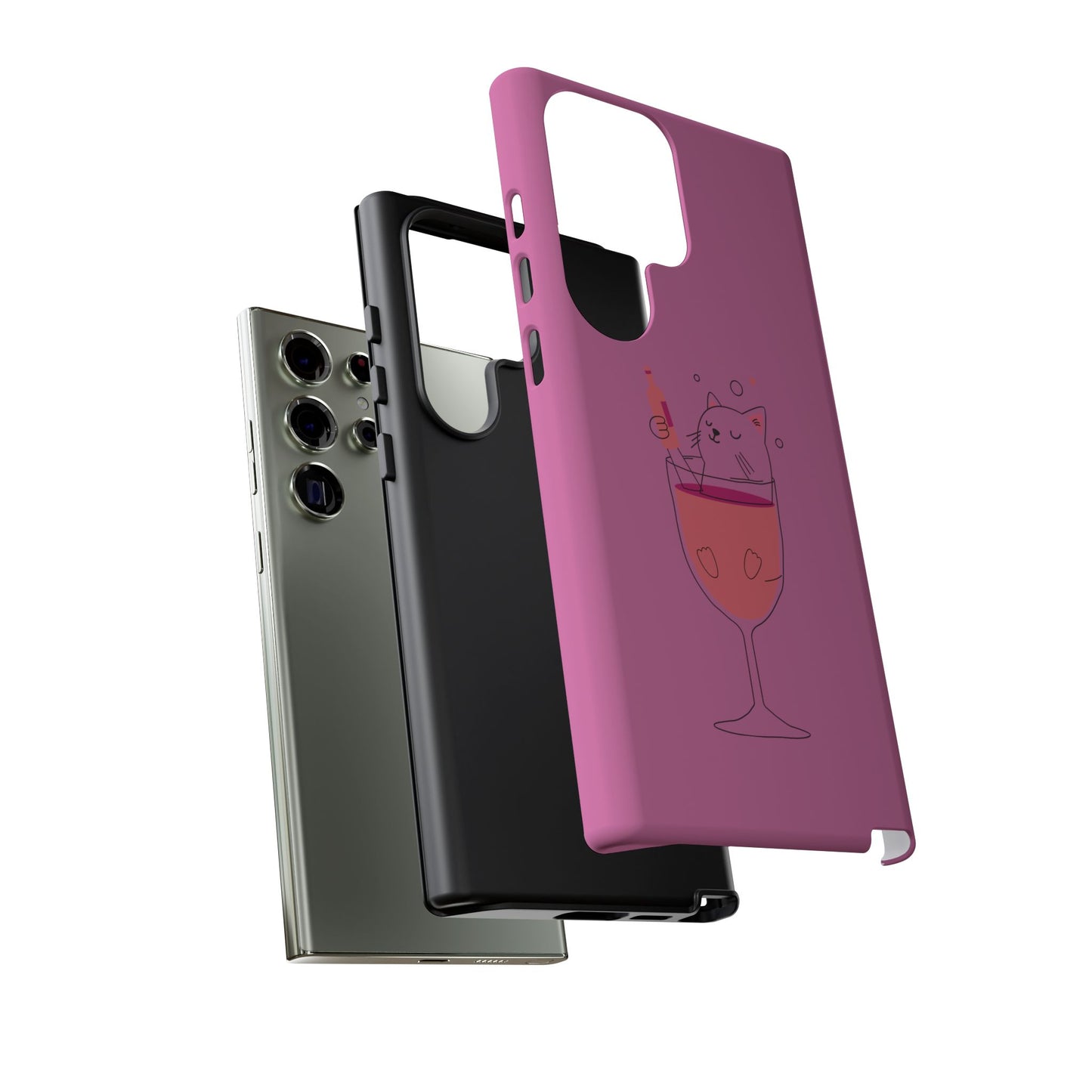 Cute Cat Phone Case, Tough iPhone Case, Cat Lovers Gift, Fun Phone Accessories, Pet Lover's Must-Have, Quirky Cat Art Design