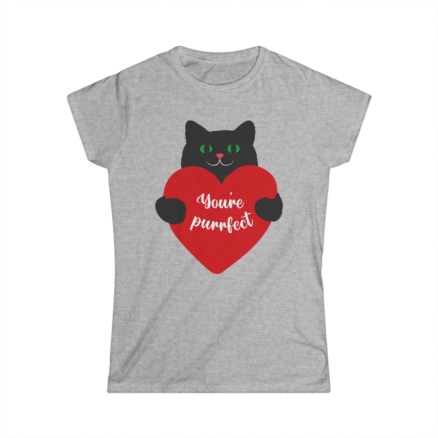 Cute Cat Women's Tee - 'You're Purrfect', Gift for Cat Lovers, Animal Lover Shirt, Fun Graphic Tee, Birthday Gift