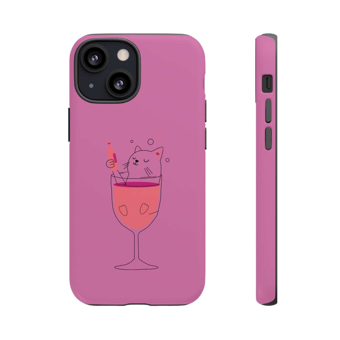 Cute Cat Phone Case, Tough iPhone Case, Cat Lovers Gift, Fun Phone Accessories, Pet Lover's Must-Have, Quirky Cat Art Design