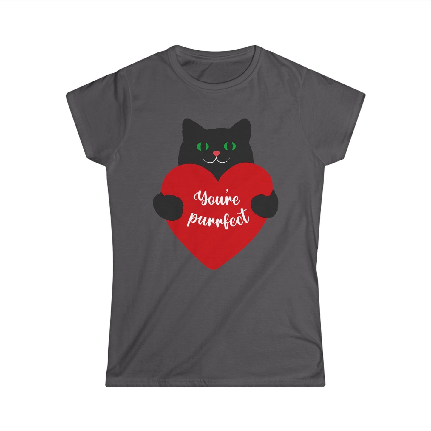 Cute Cat Women's Tee - 'You're Purrfect', Gift for Cat Lovers, Animal Lover Shirt, Fun Graphic Tee, Birthday Gift