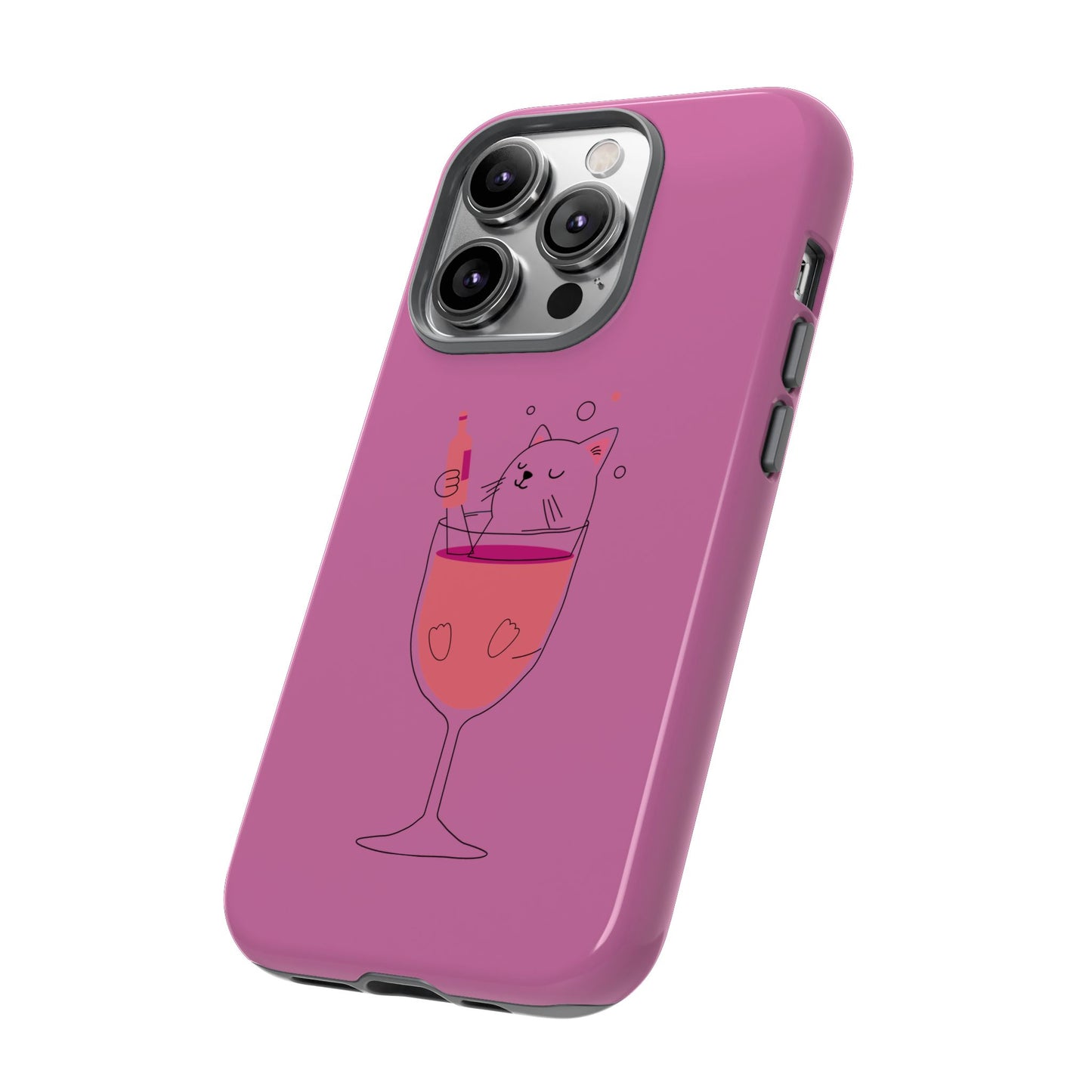Cute Cat Phone Case, Tough iPhone Case, Cat Lovers Gift, Fun Phone Accessories, Pet Lover's Must-Have, Quirky Cat Art Design