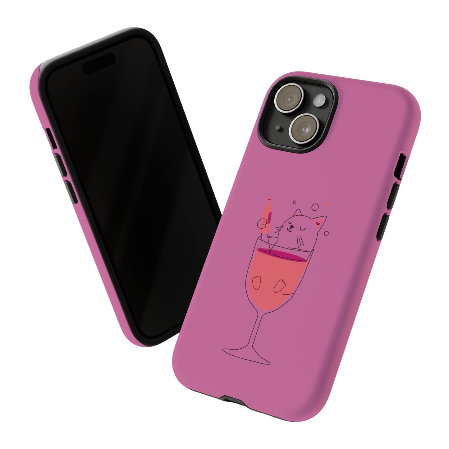 Cute Cat Phone Case, Tough iPhone Case, Cat Lovers Gift, Fun Phone Accessories, Pet Lover's Must-Have, Quirky Cat Art Design
