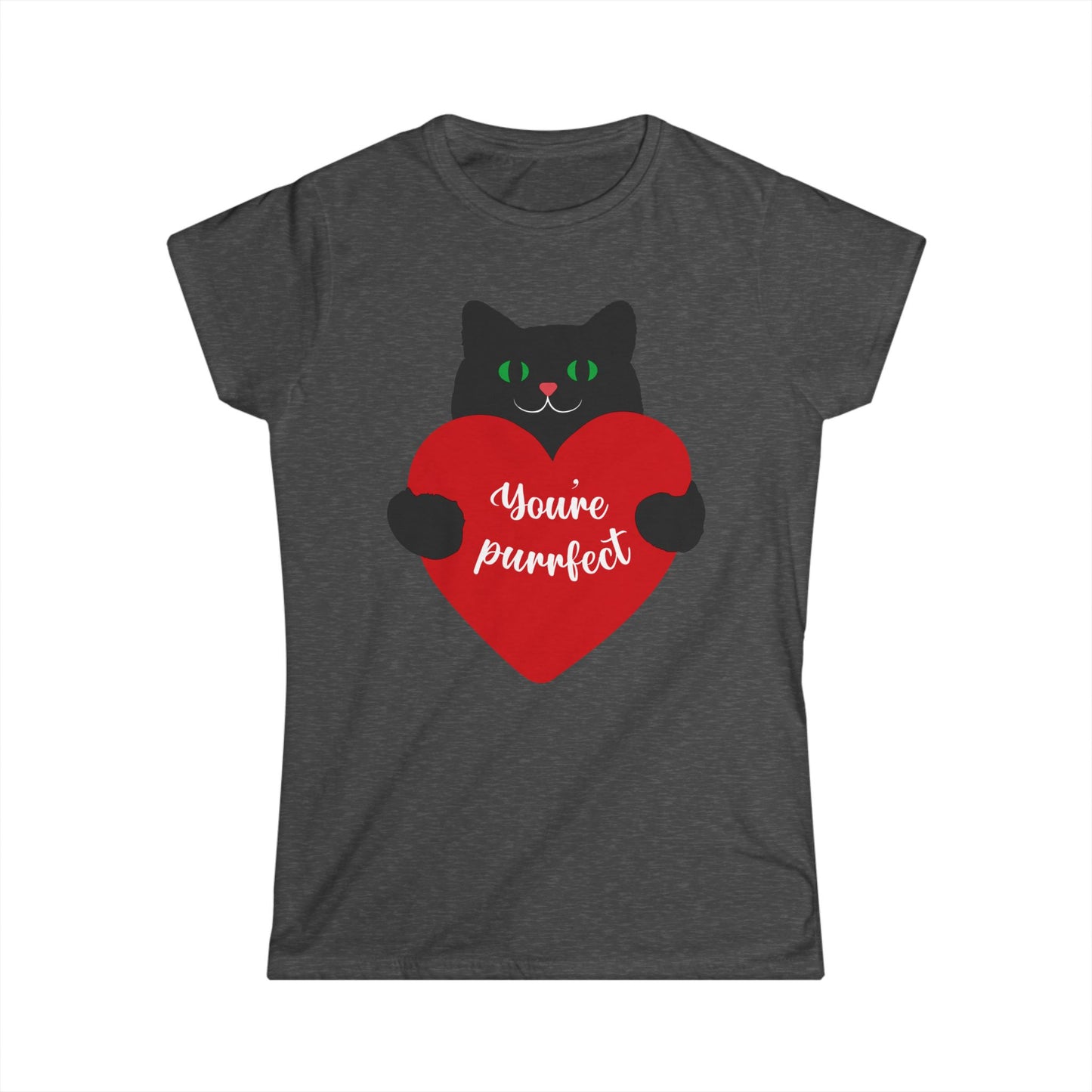 Cute Cat Women's Tee - 'You're Purrfect', Gift for Cat Lovers, Animal Lover Shirt, Fun Graphic Tee, Birthday Gift