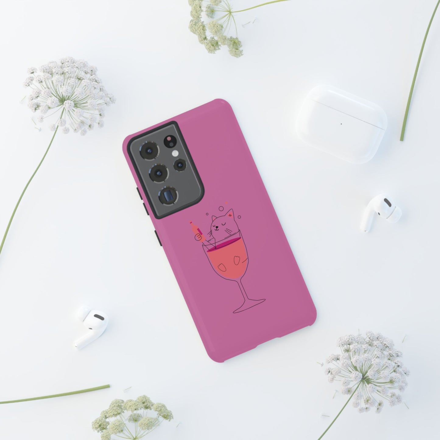 Cute Cat Phone Case, Tough iPhone Case, Cat Lovers Gift, Fun Phone Accessories, Pet Lover's Must-Have, Quirky Cat Art Design
