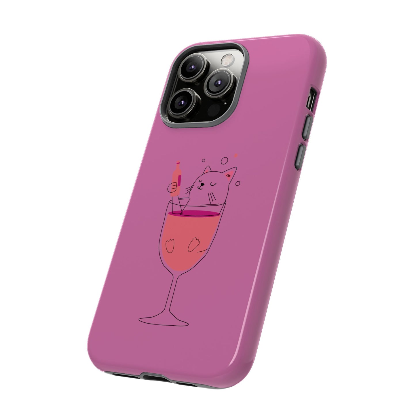 Cute Cat Phone Case, Tough iPhone Case, Cat Lovers Gift, Fun Phone Accessories, Pet Lover's Must-Have, Quirky Cat Art Design