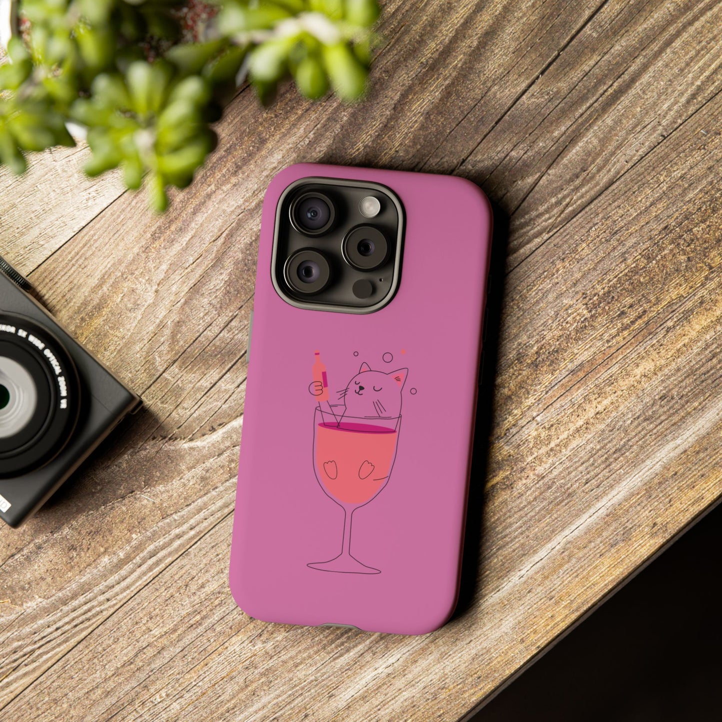 Cute Cat Phone Case, Tough iPhone Case, Cat Lovers Gift, Fun Phone Accessories, Pet Lover's Must-Have, Quirky Cat Art Design