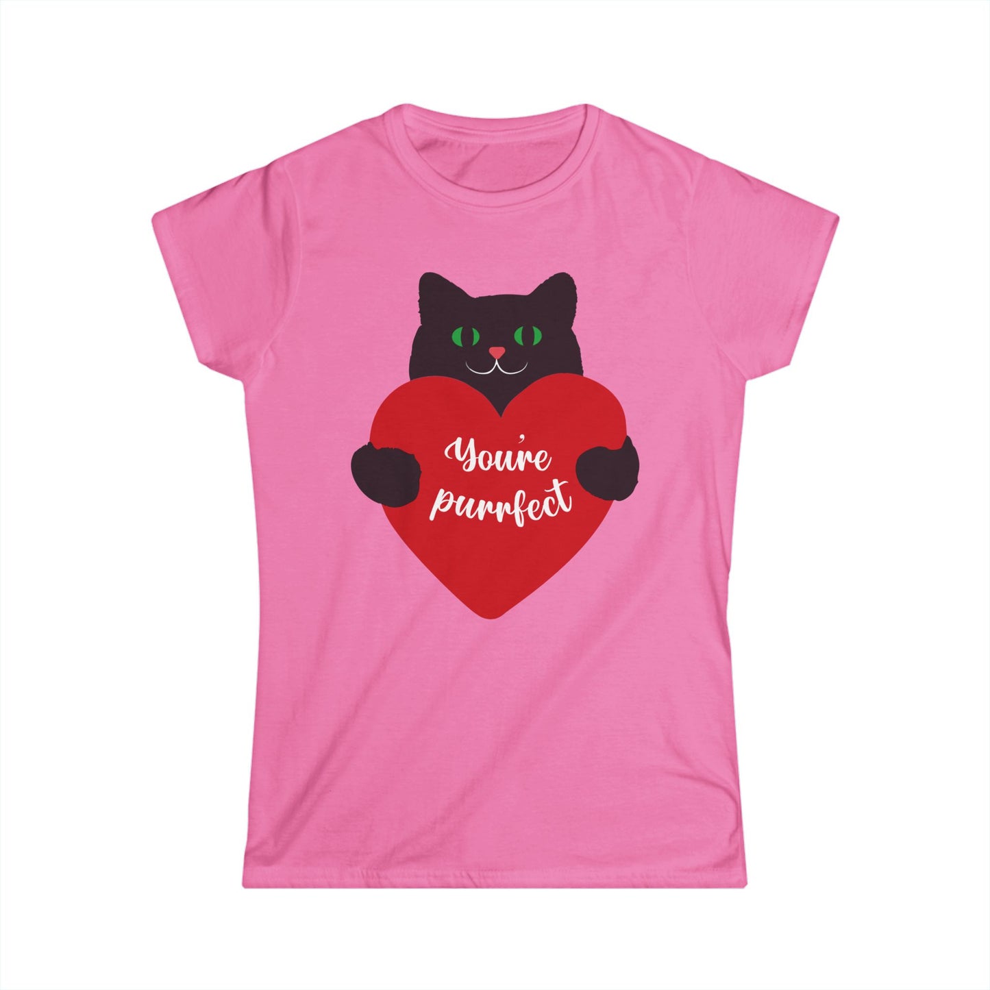 Cute Cat Women's Tee - 'You're Purrfect', Gift for Cat Lovers, Animal Lover Shirt, Fun Graphic Tee, Birthday Gift