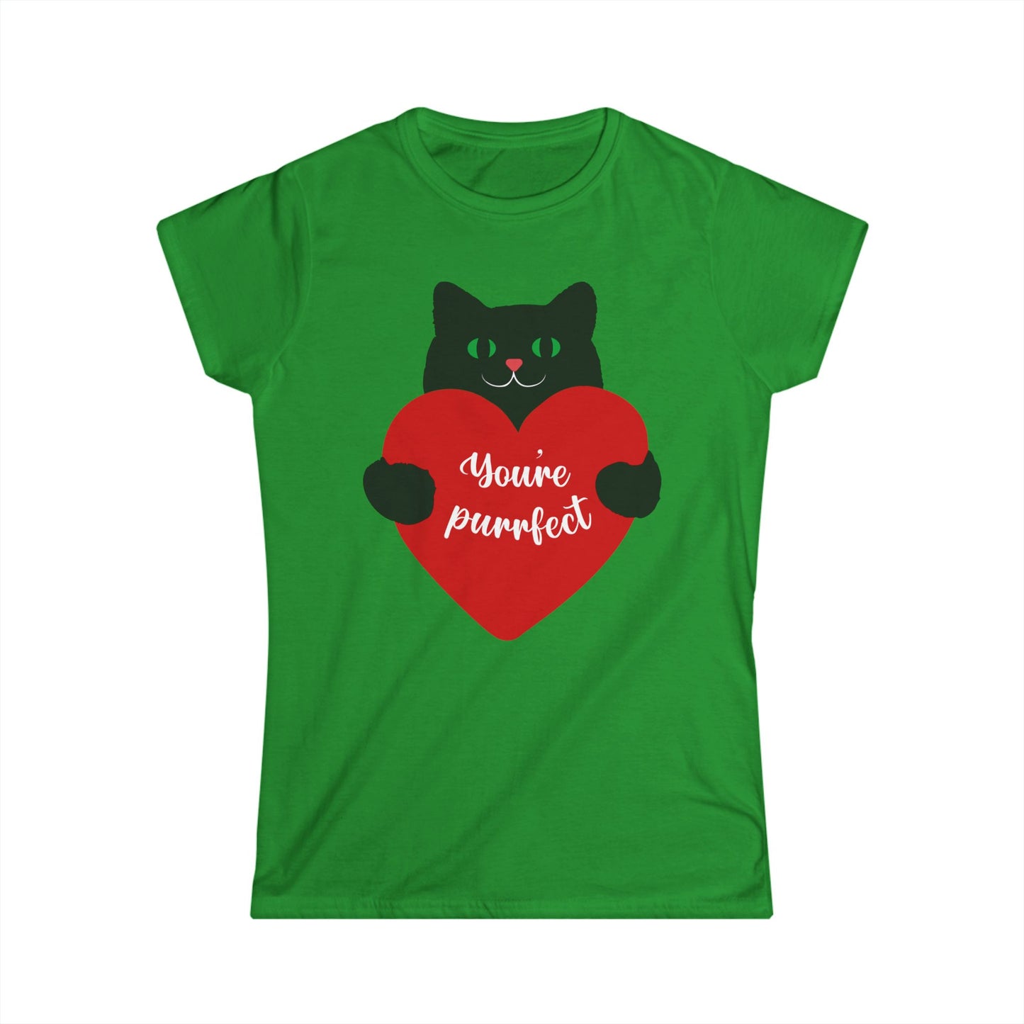 Cute Cat Women's Tee - 'You're Purrfect', Gift for Cat Lovers, Animal Lover Shirt, Fun Graphic Tee, Birthday Gift