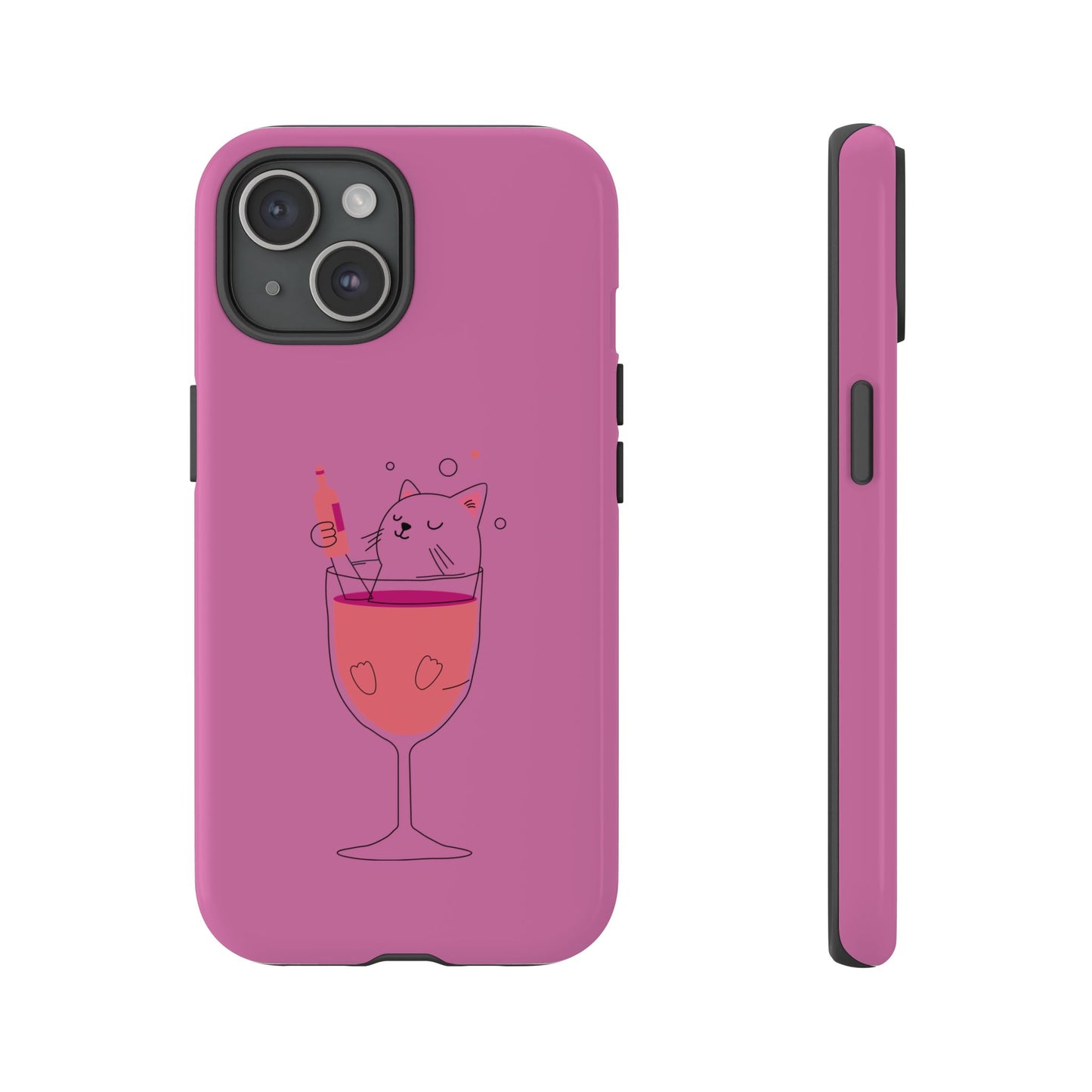 Cute Cat Phone Case, Tough iPhone Case, Cat Lovers Gift, Fun Phone Accessories, Pet Lover's Must-Have, Quirky Cat Art Design