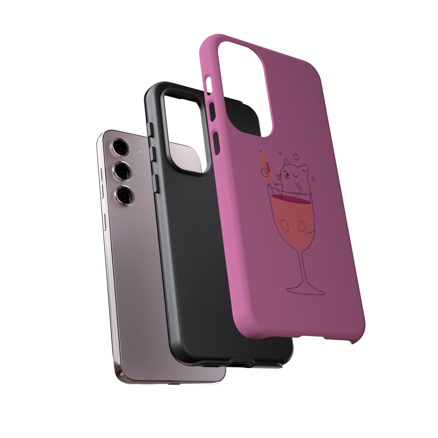 Cute Cat Phone Case, Tough iPhone Case, Cat Lovers Gift, Fun Phone Accessories, Pet Lover's Must-Have, Quirky Cat Art Design