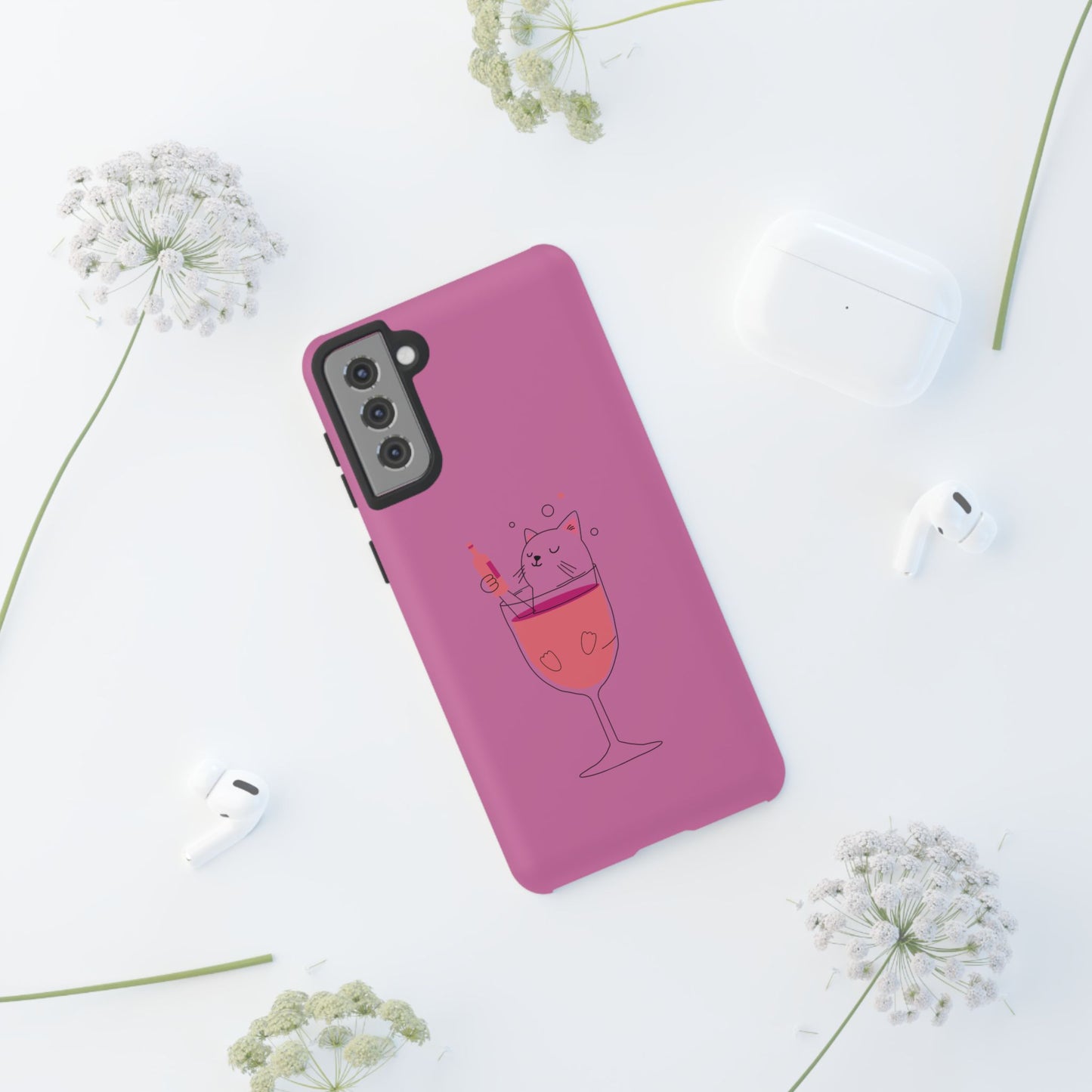 Cute Cat Phone Case, Tough iPhone Case, Cat Lovers Gift, Fun Phone Accessories, Pet Lover's Must-Have, Quirky Cat Art Design